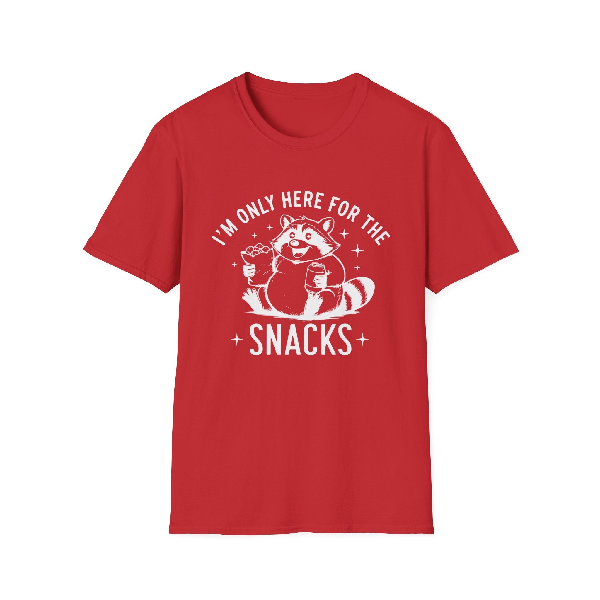 Men's Graphic T-shirt - I'm Only Here For The Snacks | T-Shirt by atgodanddesigns