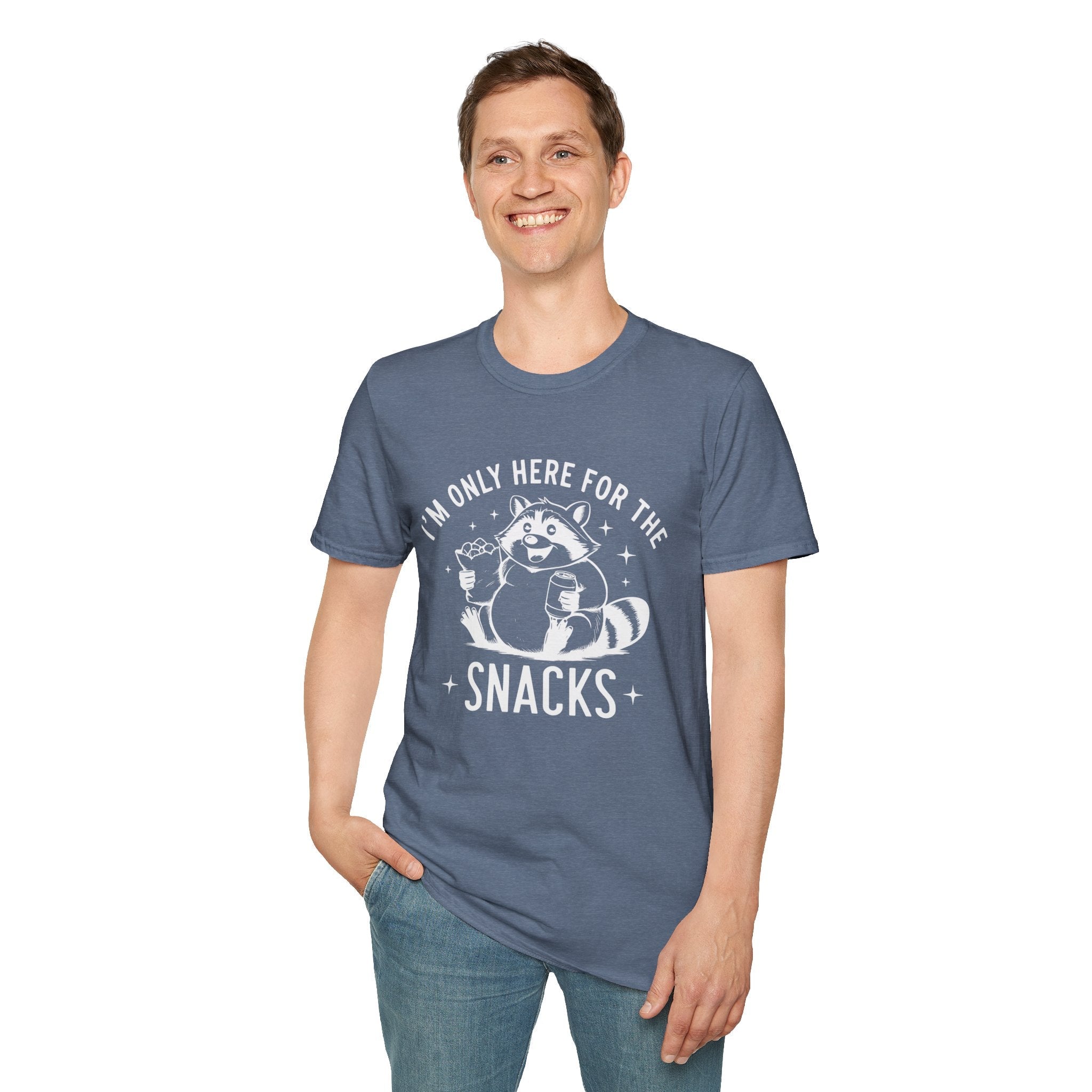 Men's Graphic T-shirt - I'm Only Here For The Snacks | T-Shirt by atgodanddesigns