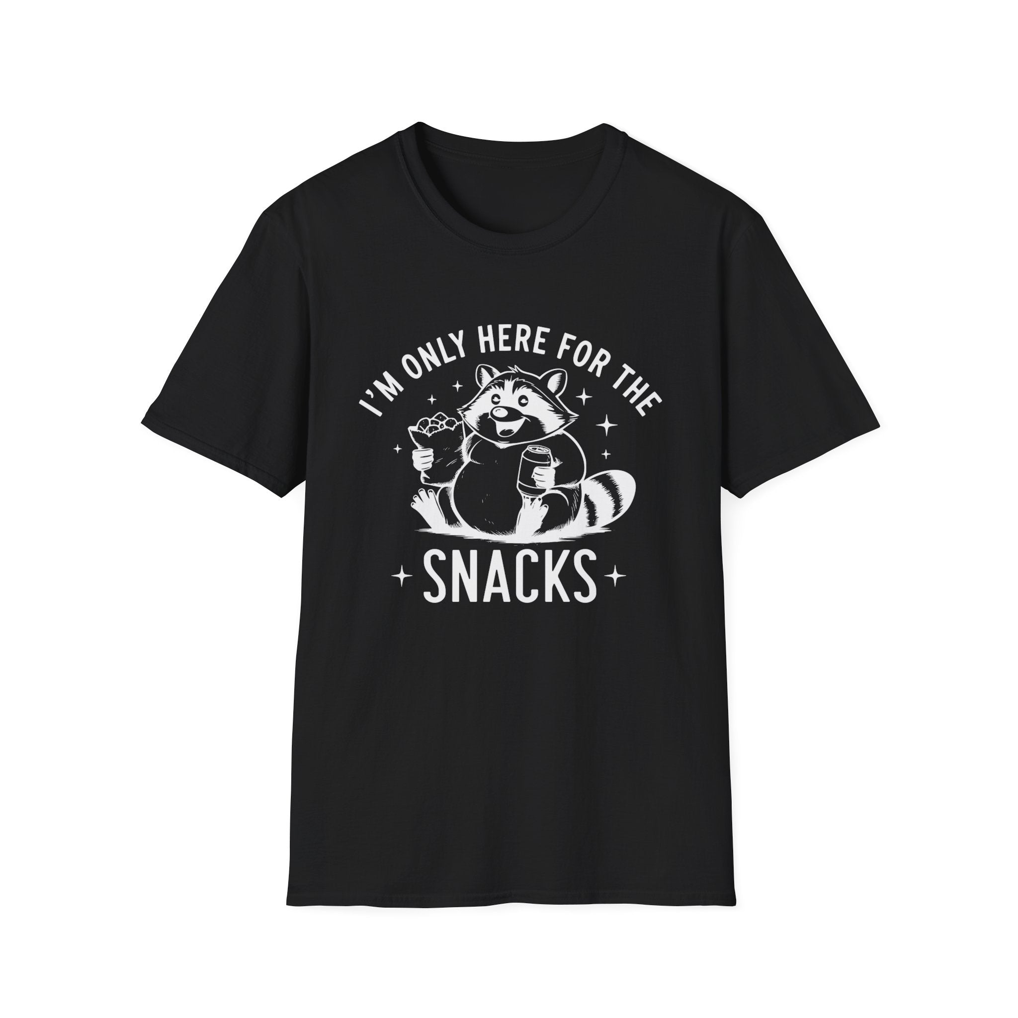 Men's Graphic T-shirt - I'm Only Here For The Snacks | T-Shirt by atgodanddesigns