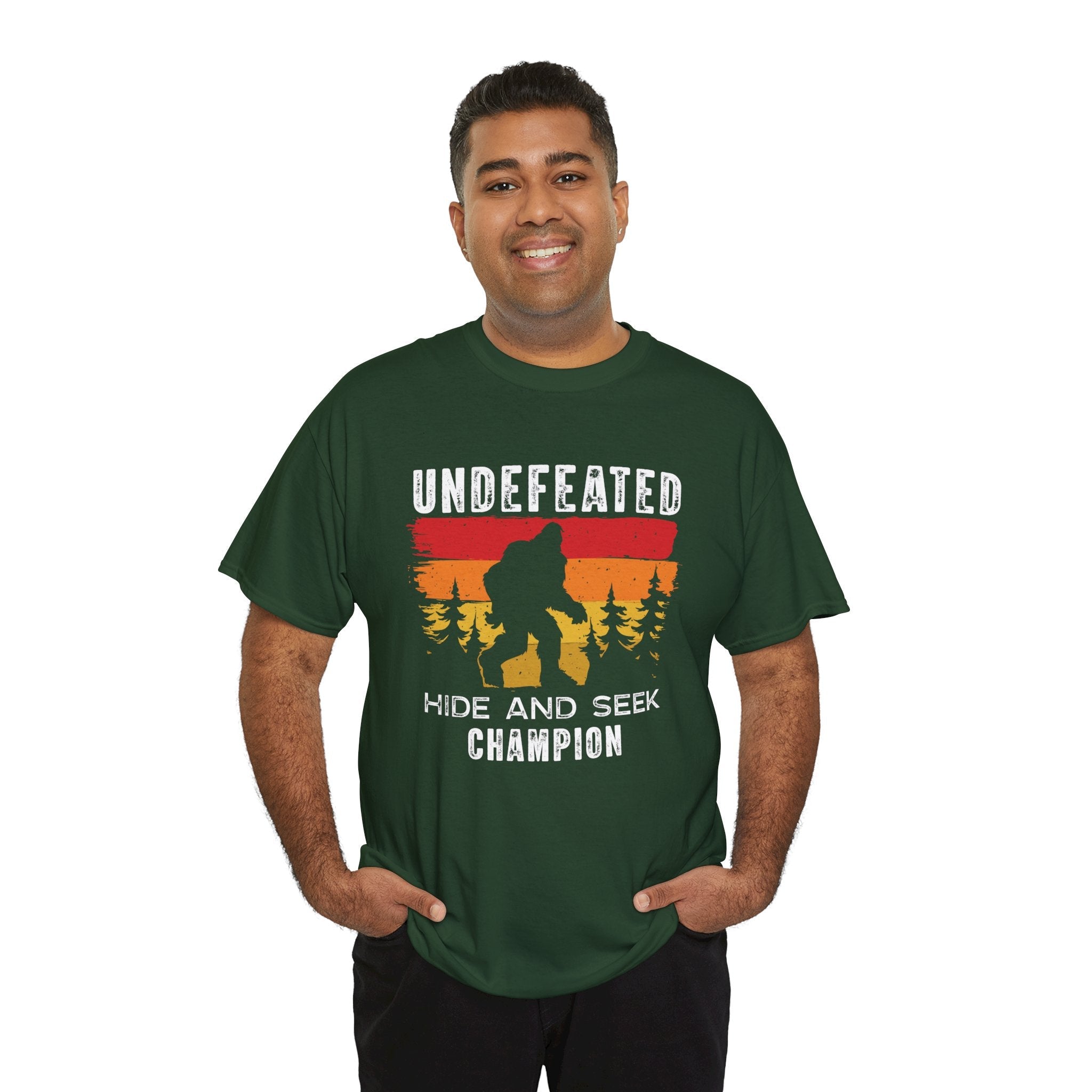 Men's Graphic T-Shirt - Undefeated Hide & Seek Champion | T-Shirt by atgodanddesigns