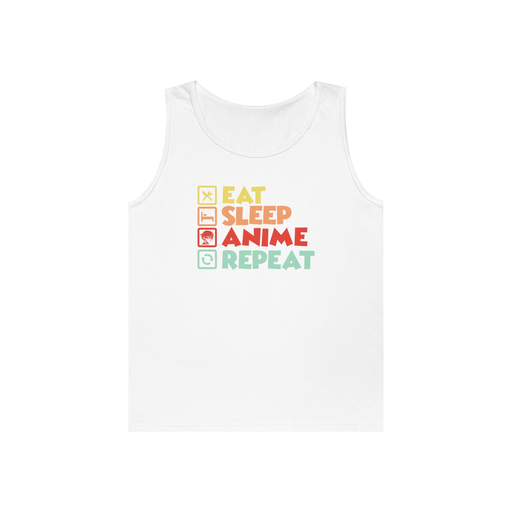 Men's Graphic Tank - Eat Sleep Anime Repeat | Tank Top by atgodanddesigns