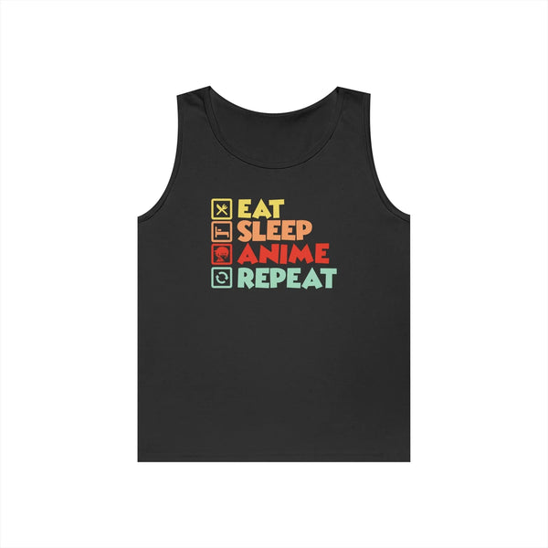 Men's Graphic Tank - Eat Sleep Anime Repeat | Tank Top by atgodanddesigns