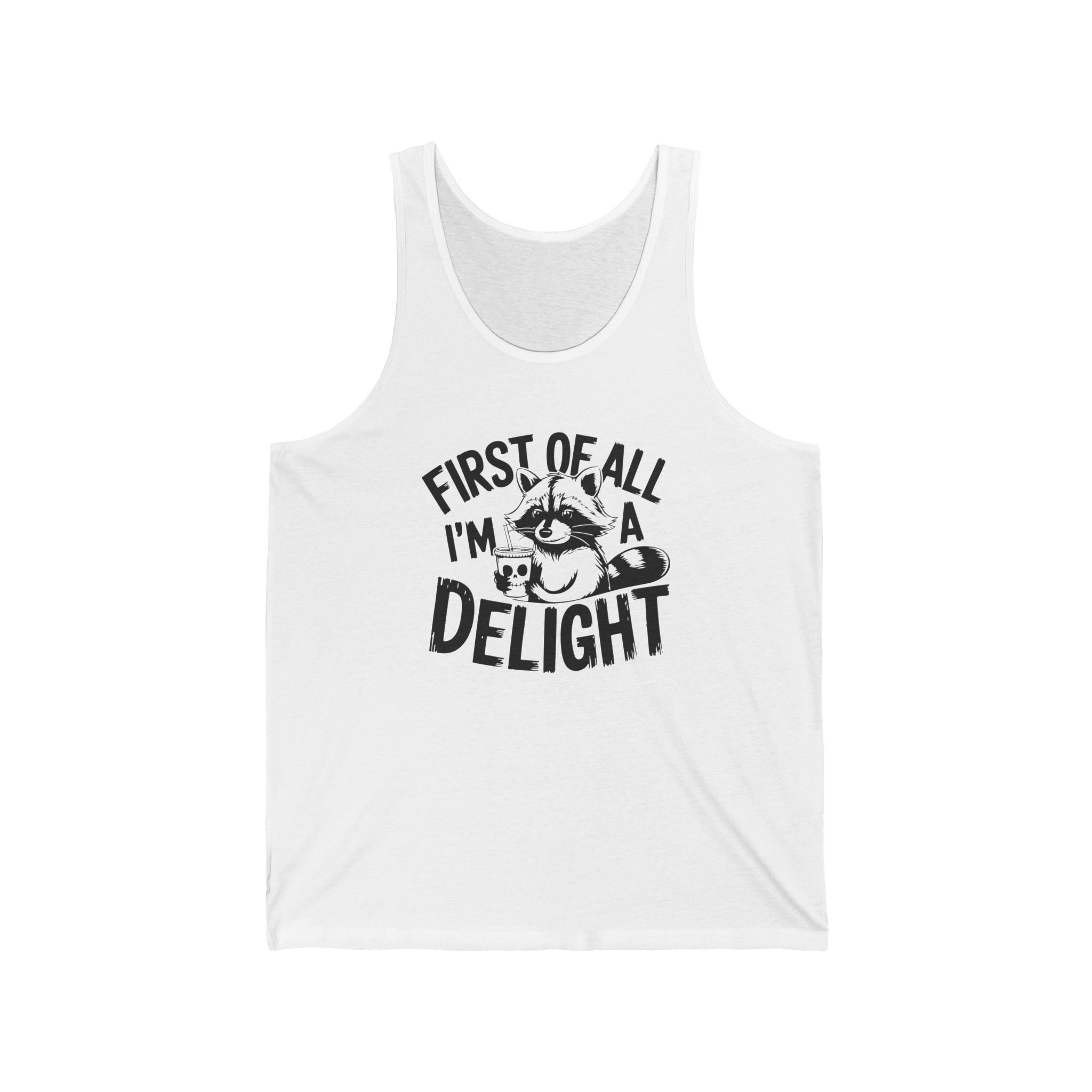 Men's Graphic Tank - First Of All I'm A Delight | Tank Top by atgodanddesigns