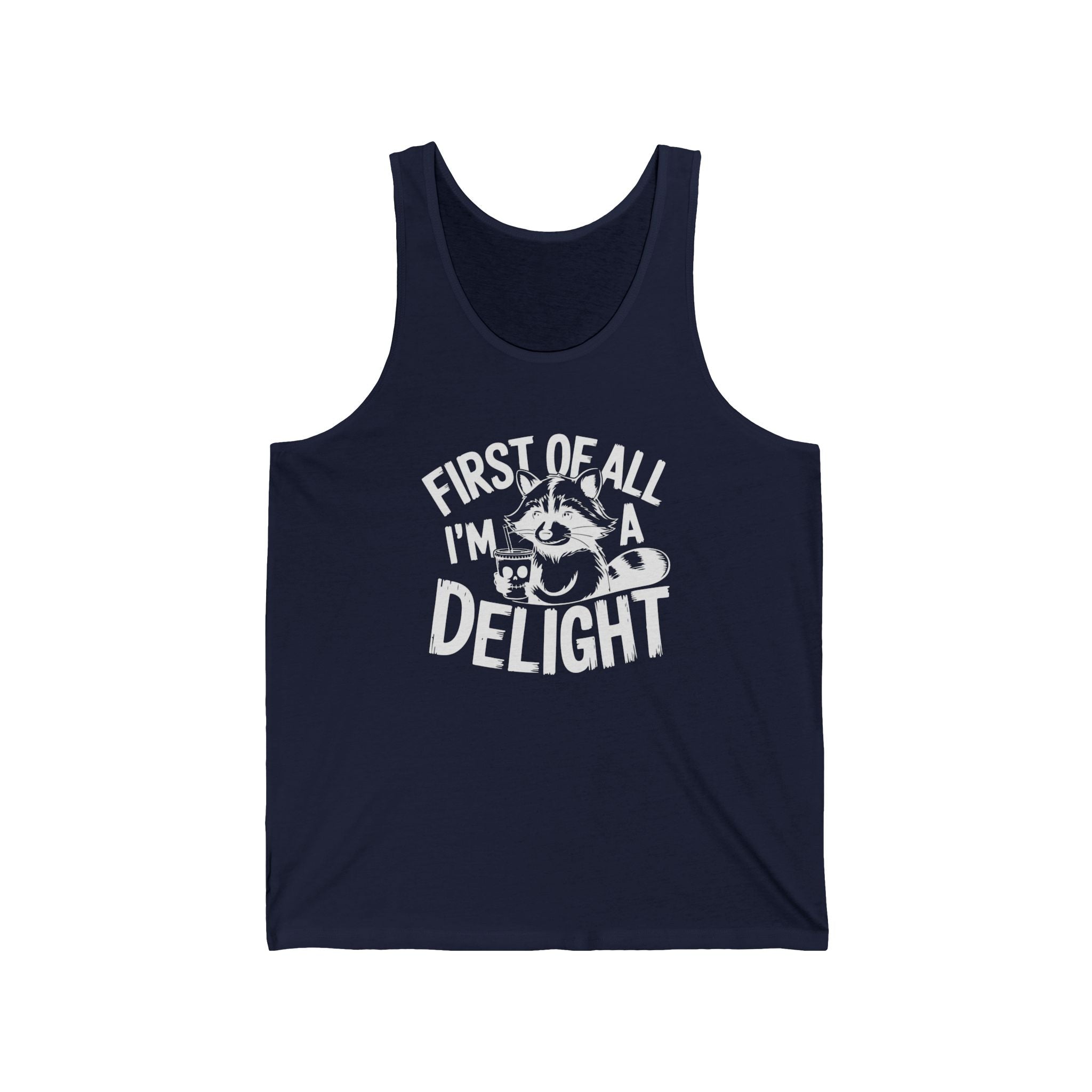Men's Graphic Tank - First Of All I'm A Delight | Tank Top by atgodanddesigns