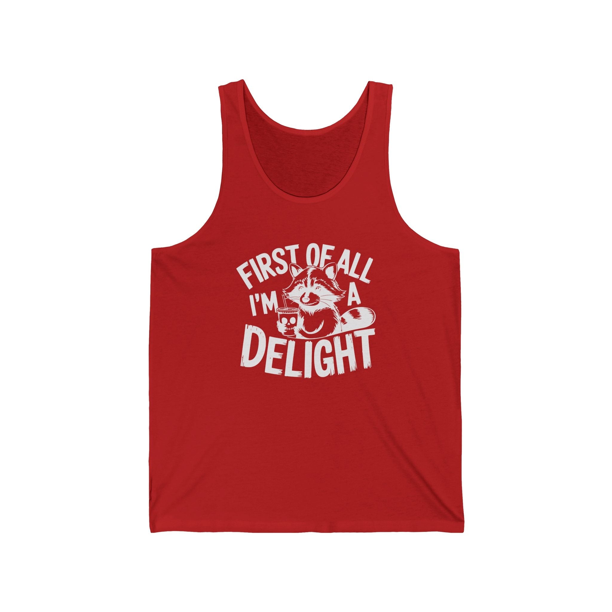 Men's Graphic Tank - First Of All I'm A Delight | Tank Top by atgodanddesigns