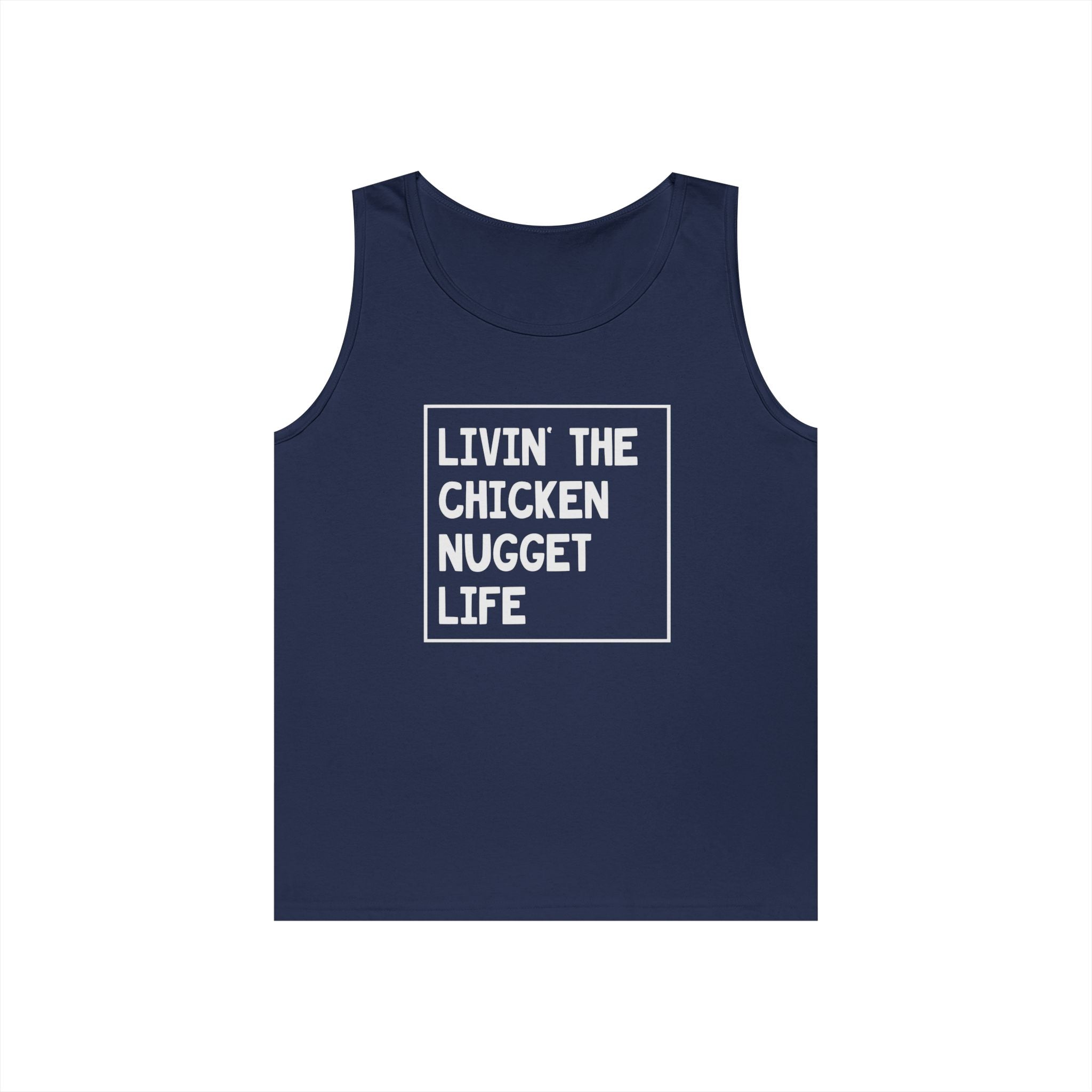 Men's Graphic Tank - Livin' The Chicken Nugget Life | Tank Top by atgodanddesigns