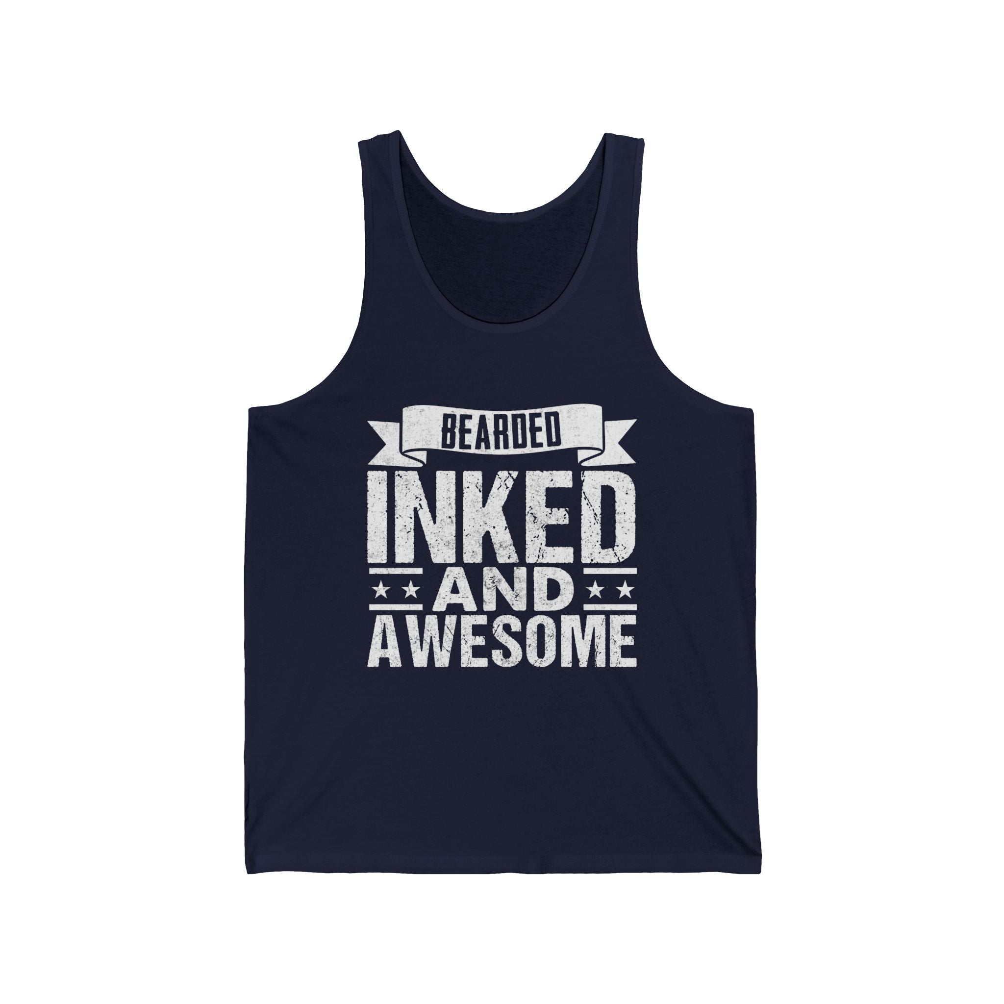 Men's Tank - Bearded Inked And Awesome | Tank Top by atgodanddesigns