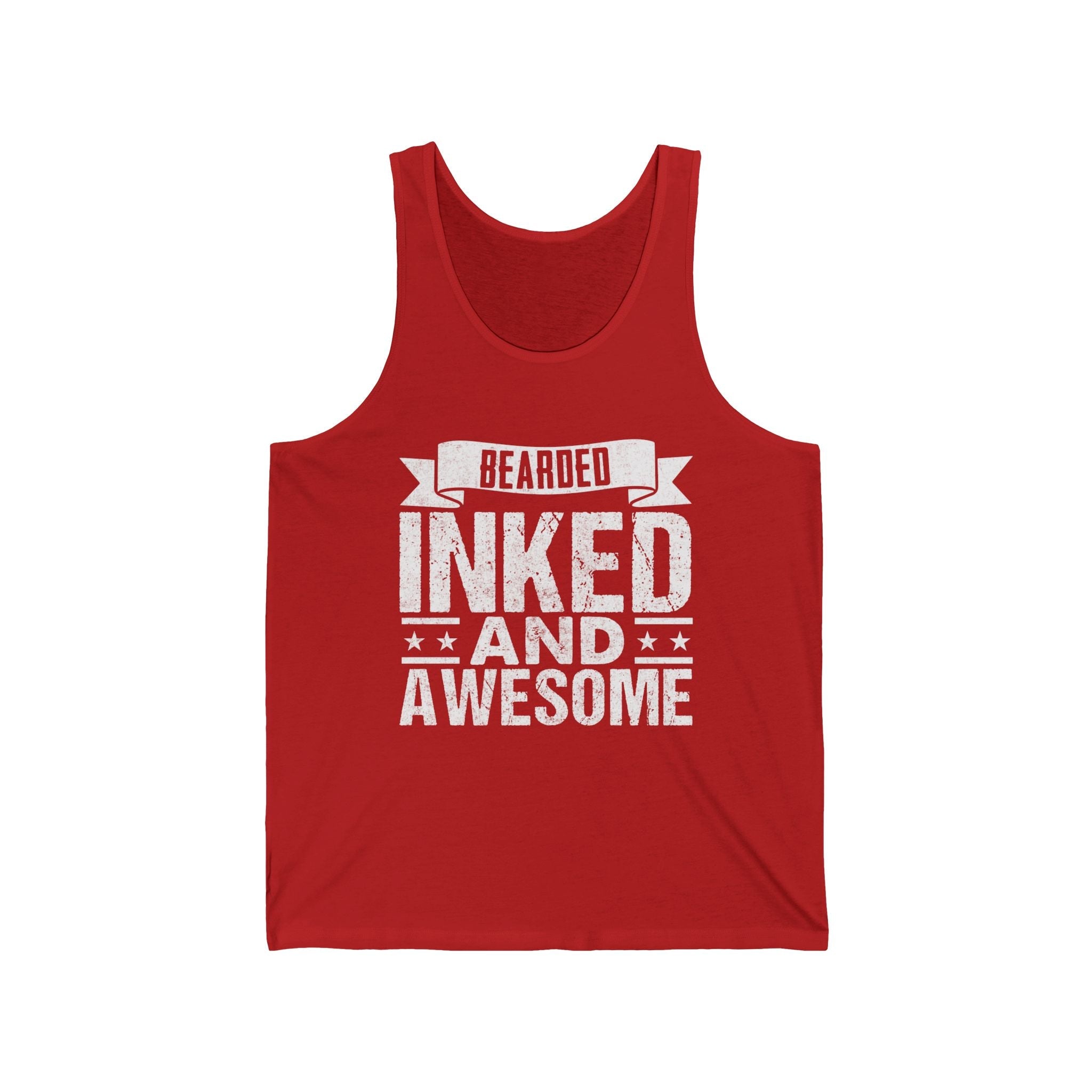 Men's Tank - Bearded Inked And Awesome | Tank Top by atgodanddesigns