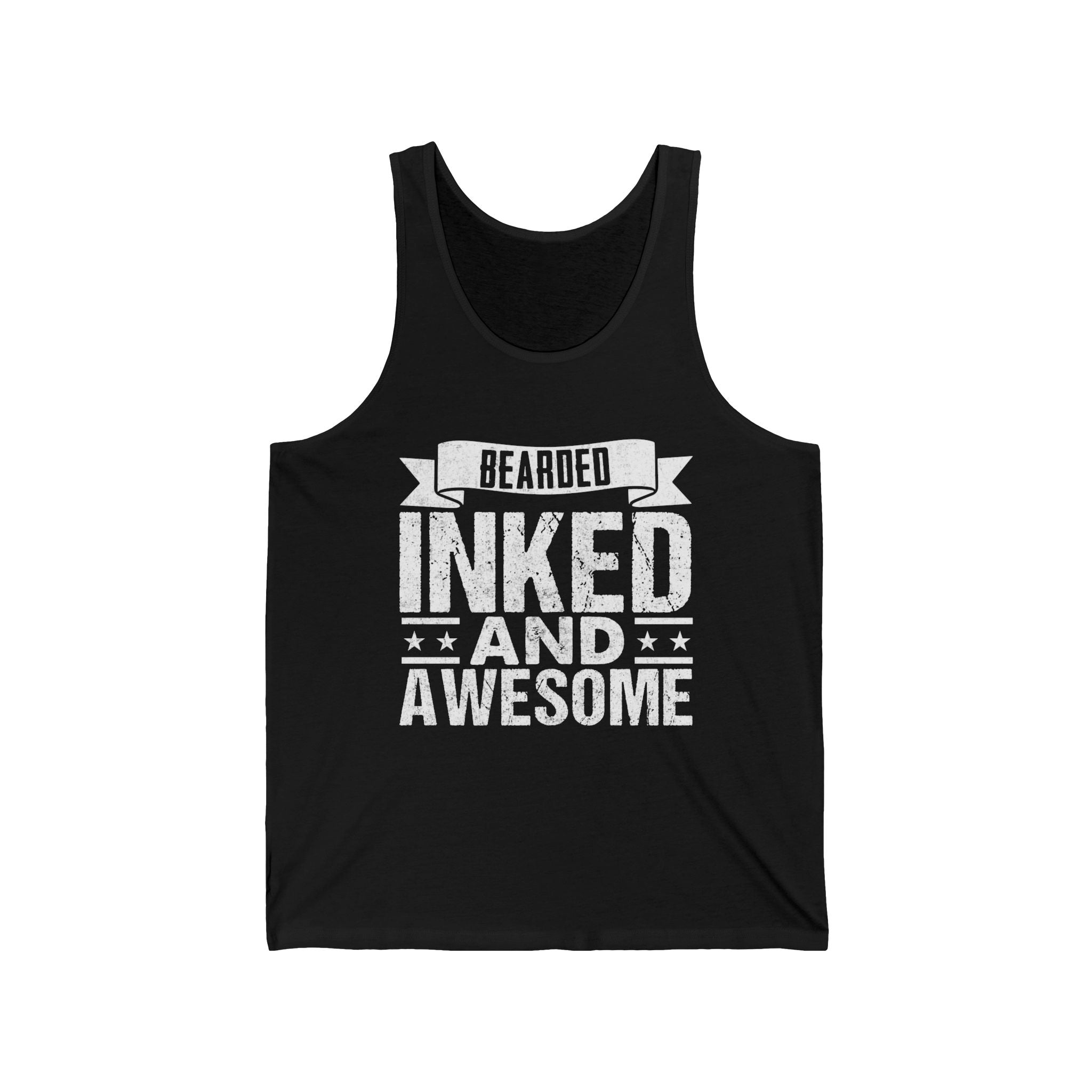Men's Tank - Bearded Inked And Awesome | Tank Top by atgodanddesigns