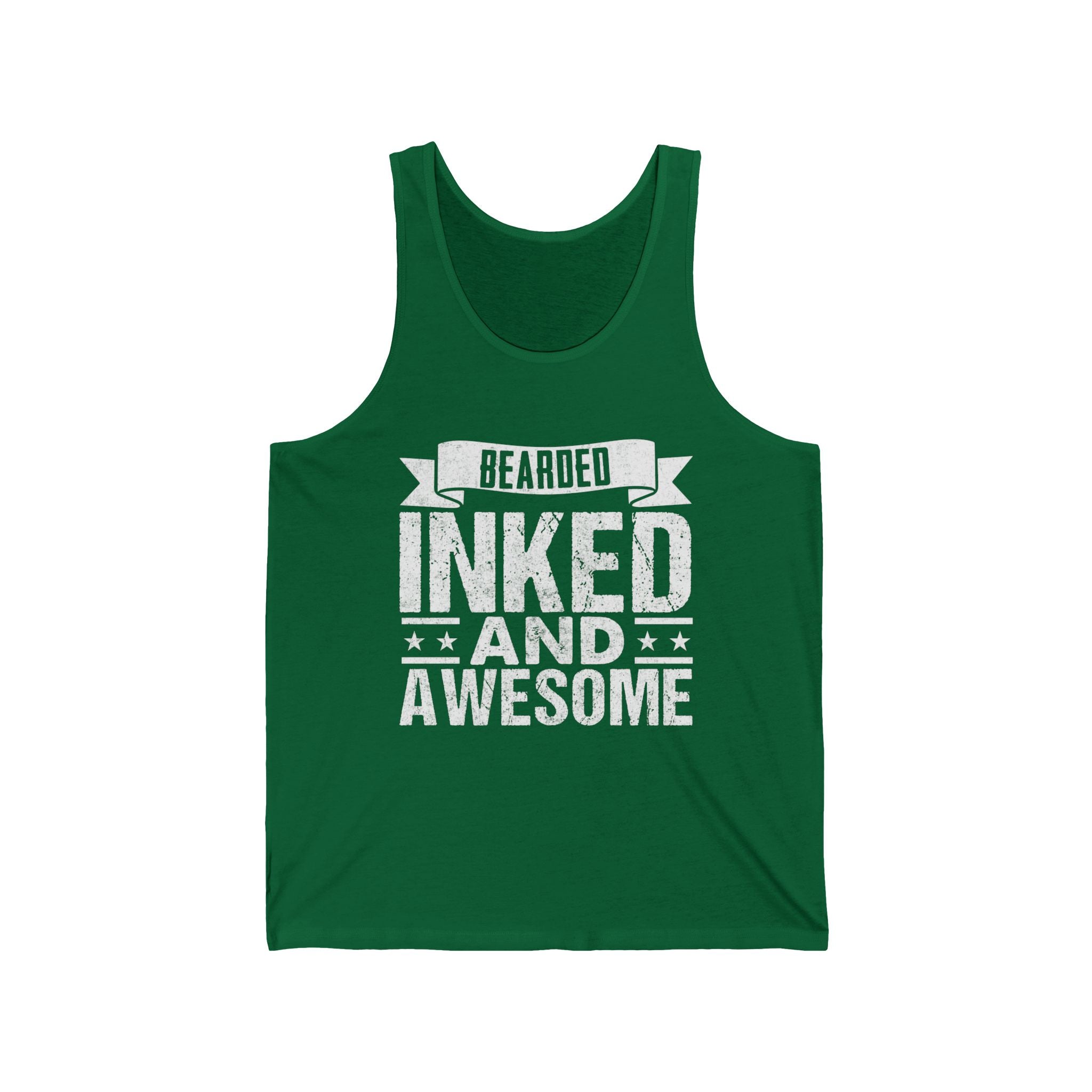 Men's Tank - Bearded Inked And Awesome | Tank Top by atgodanddesigns