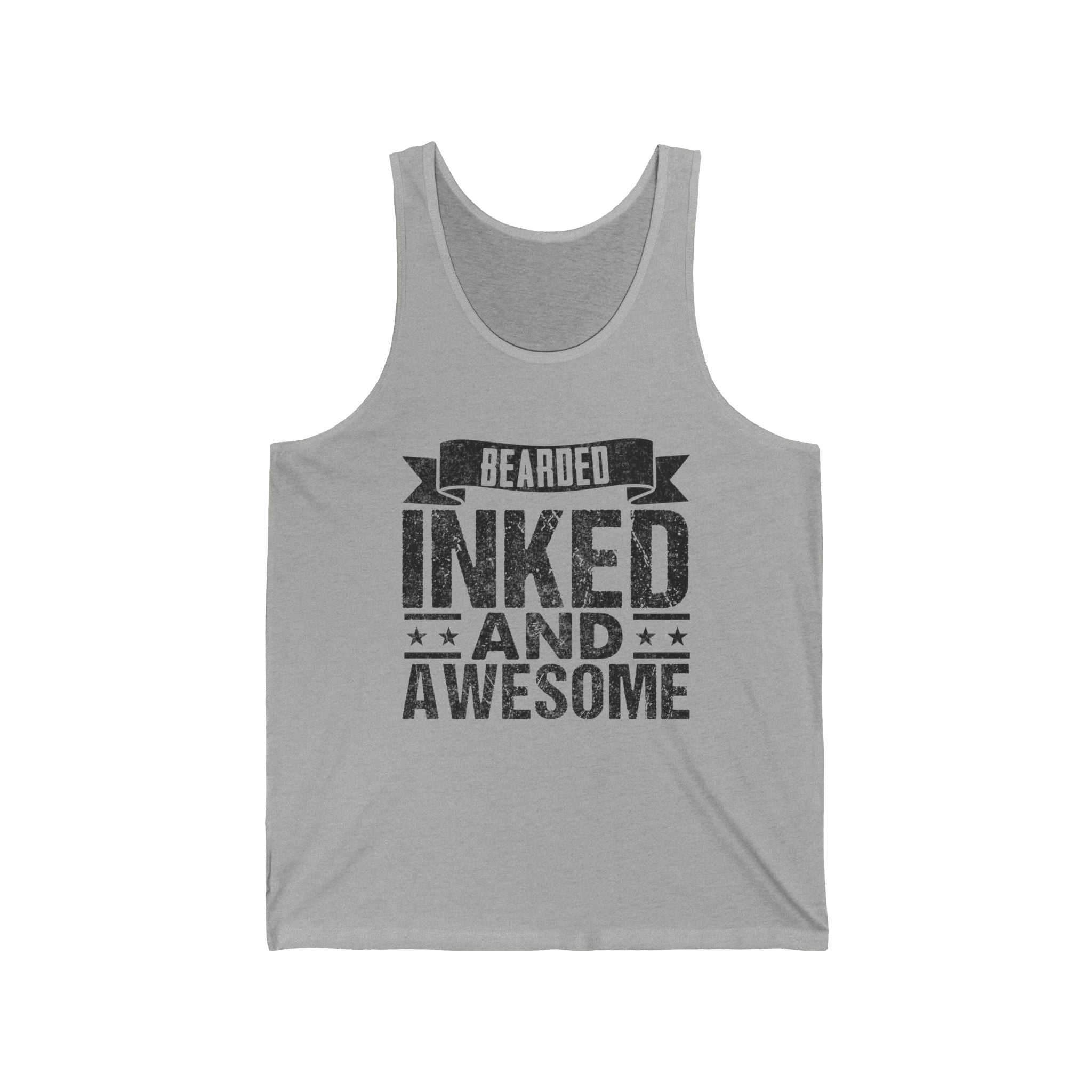 Men's Tank - Bearded Inked And Awesome | Tank Top by atgodanddesigns