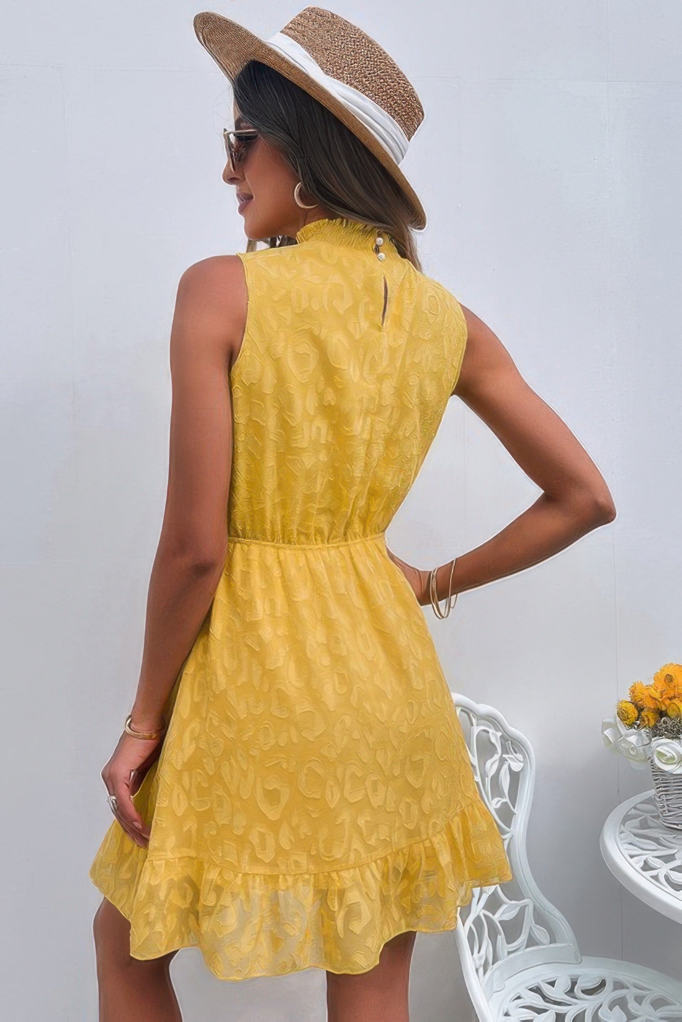 Mock Neck Sleeveless Leopard Dress | by atgodanddesigns