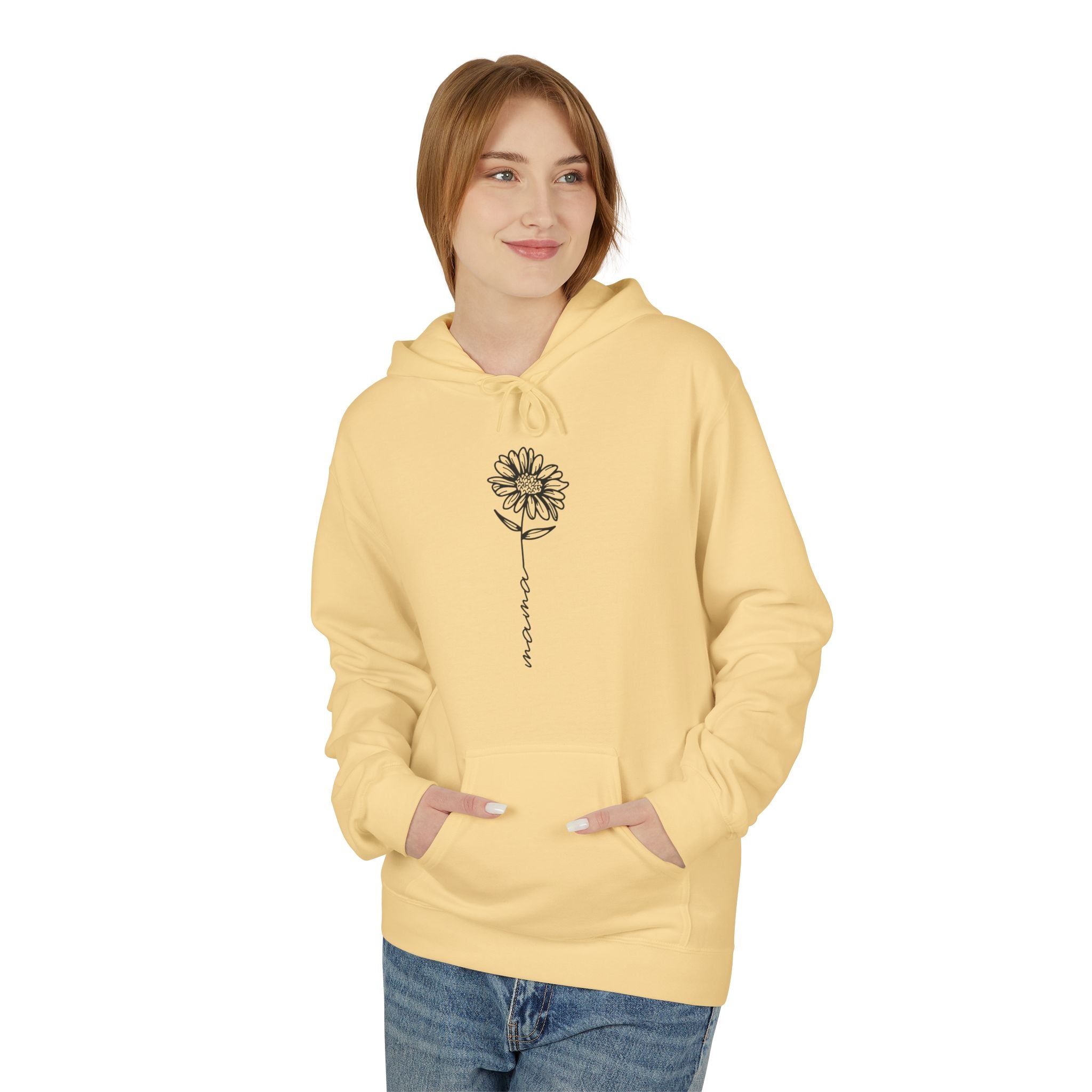 Mom Fleece Hoodie - Floral Mama | Hoodie by atgodanddesigns