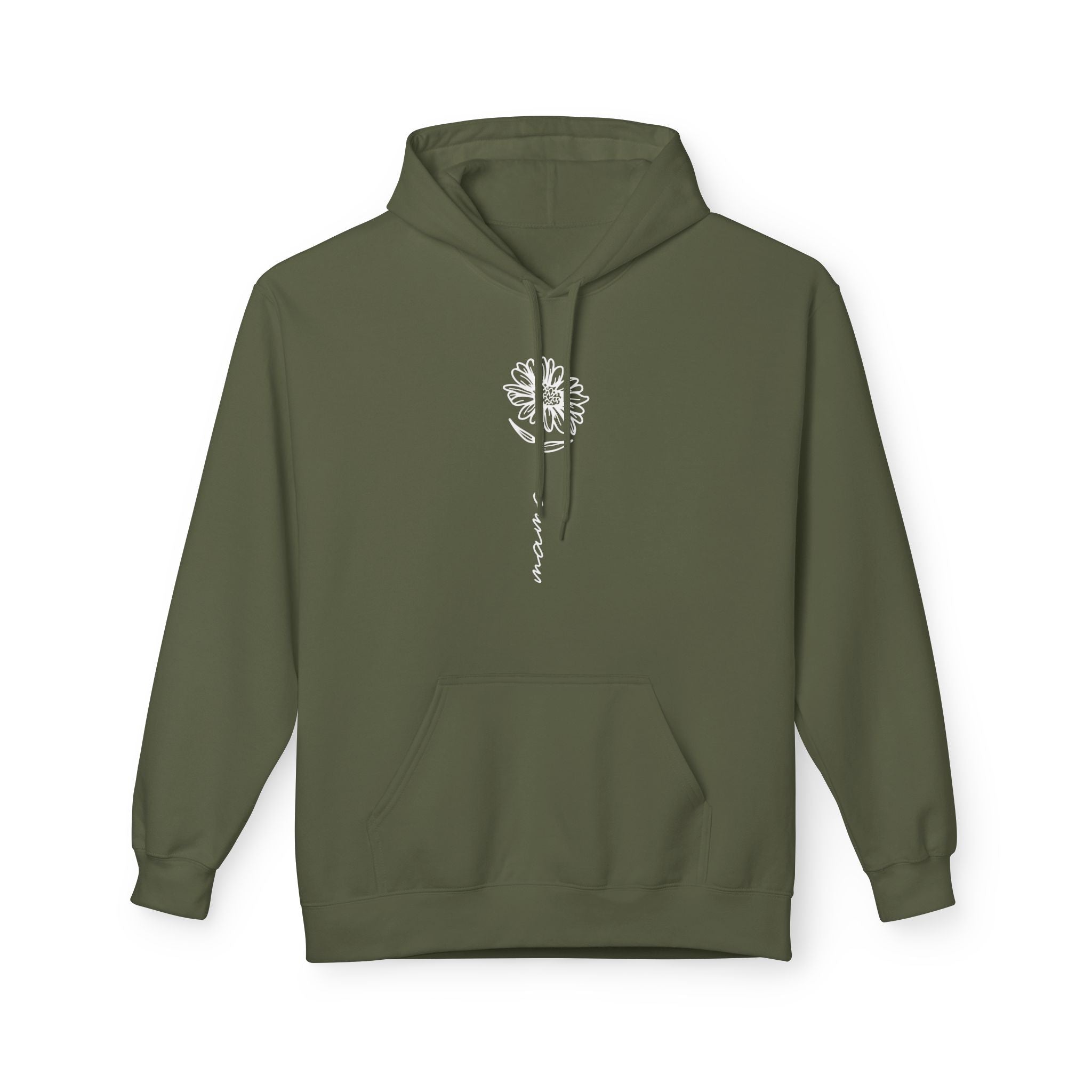 Mom Fleece Hoodie - Floral Mama | Hoodie by atgodanddesigns