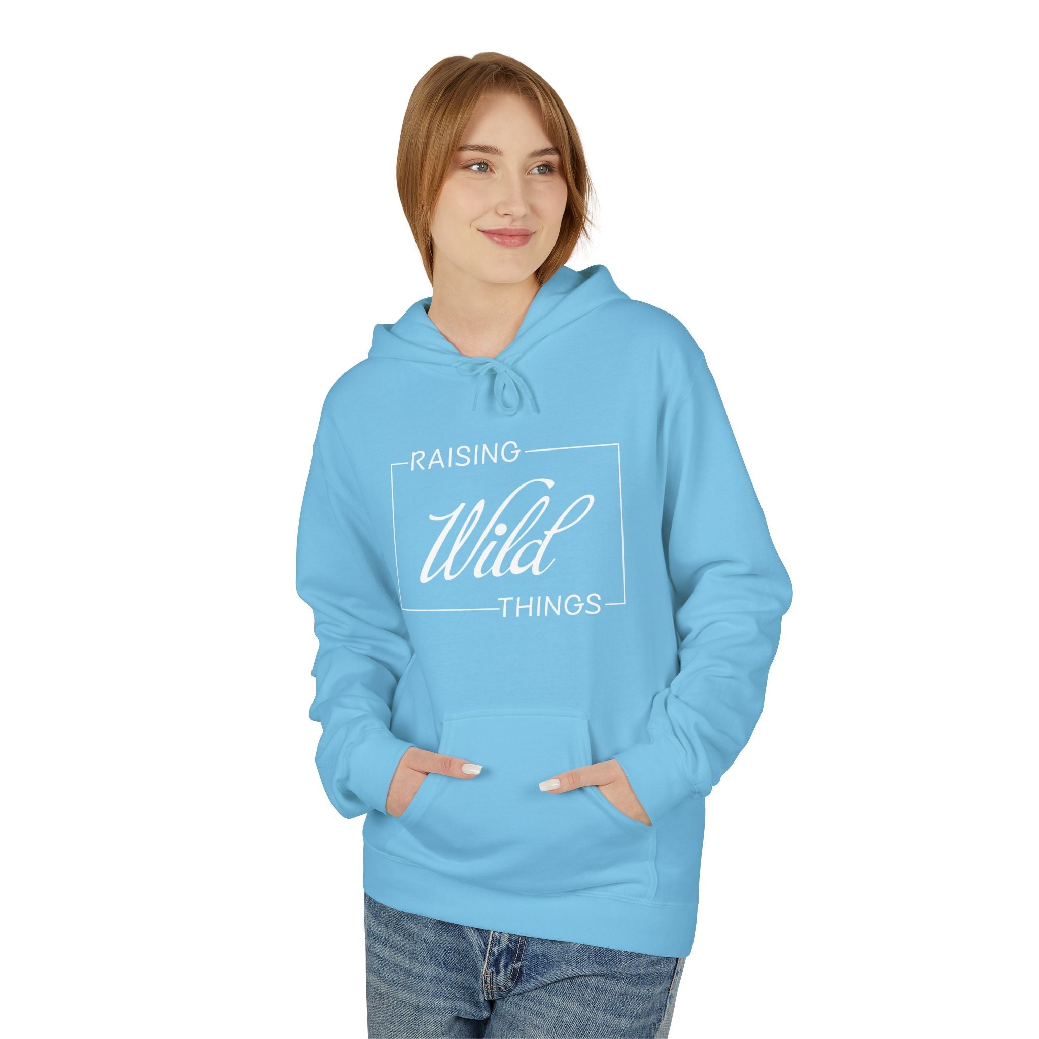 Mom Fleece Hoodie - Raising Wild Things | Hoodie by atgodanddesigns