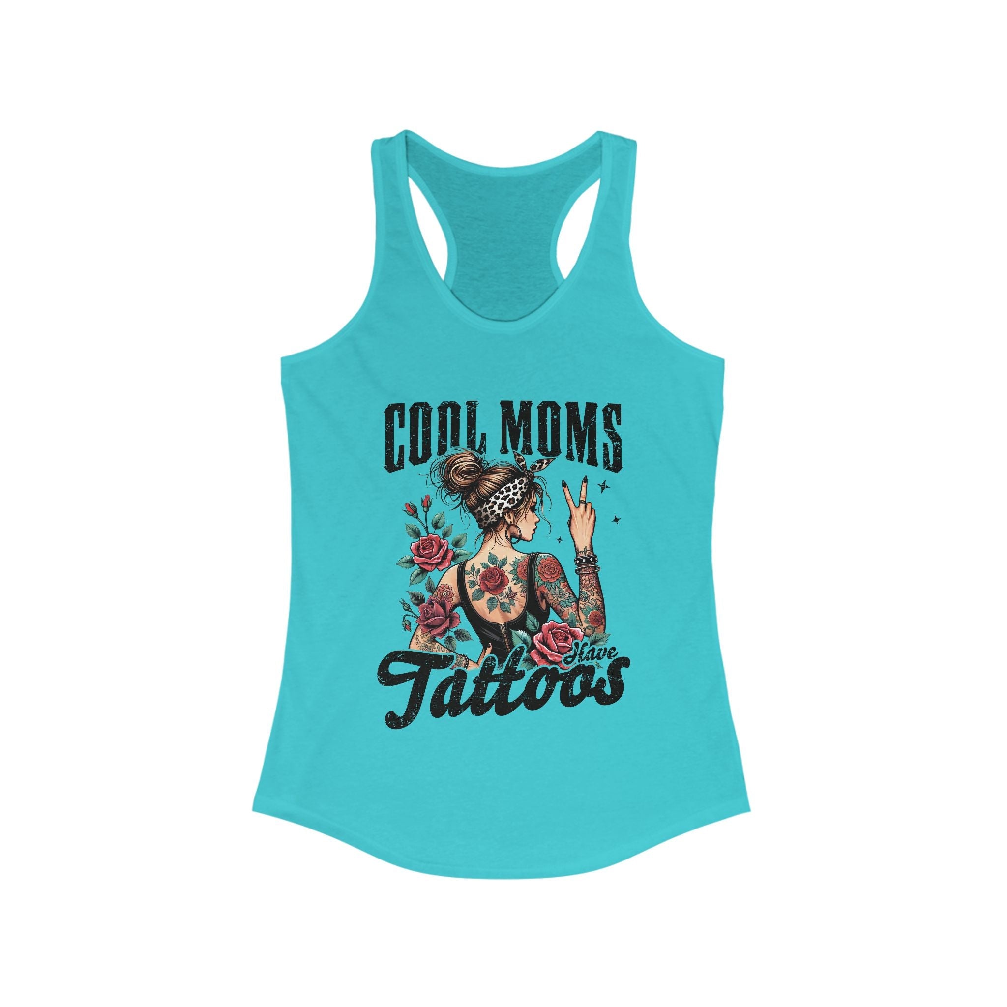 Mom Graphic Racerback Tank - Cool Moms Have Tattoos | Tank Top by atgodanddesigns