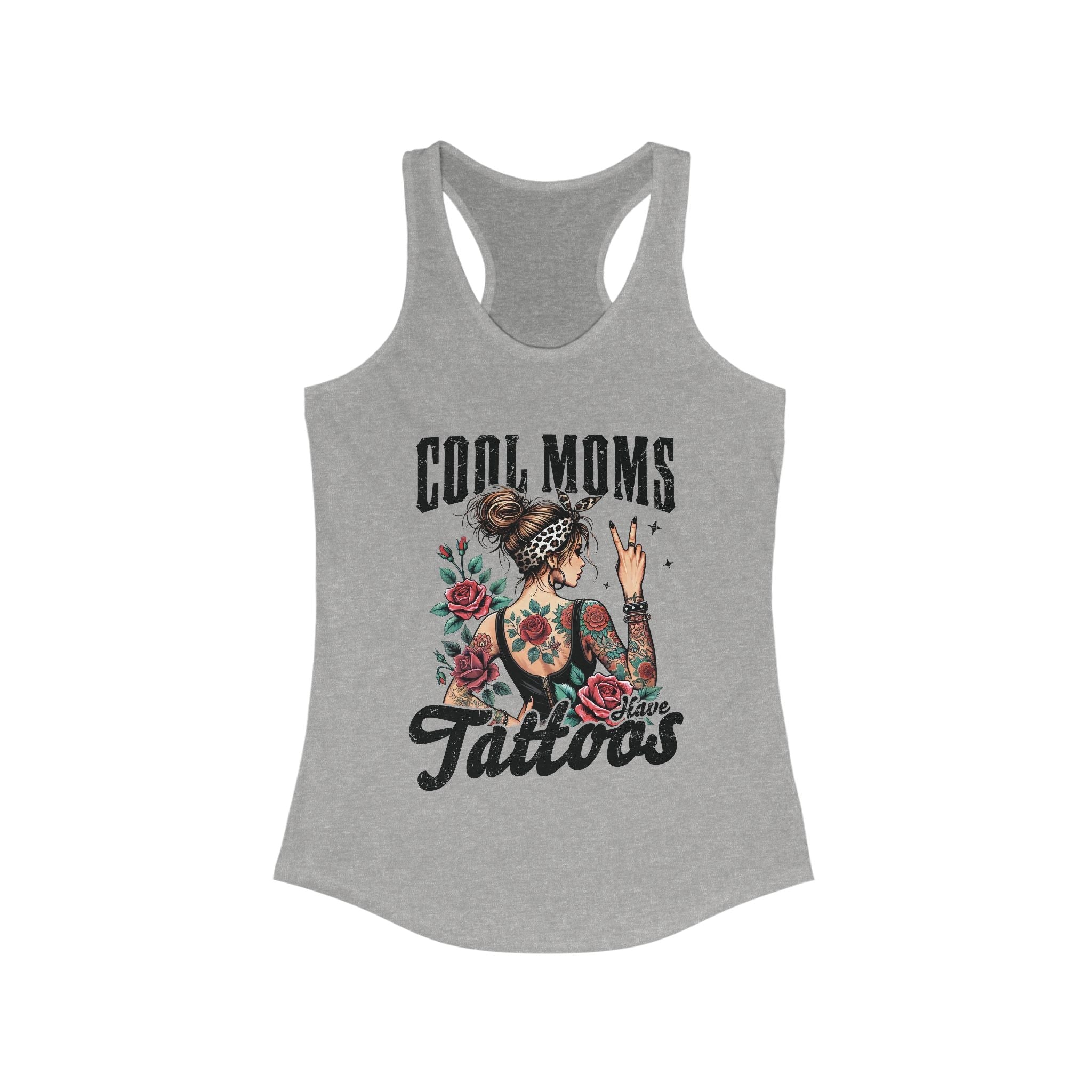 Mom Graphic Racerback Tank - Cool Moms Have Tattoos | Tank Top by atgodanddesigns
