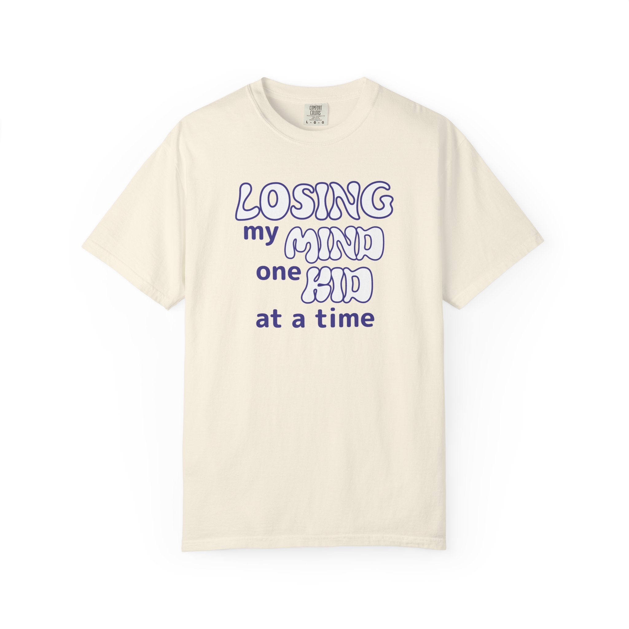 Mom Graphic T-Shirt - Losing My Mind One Kid At A Time | T-Shirt by atgodanddesigns