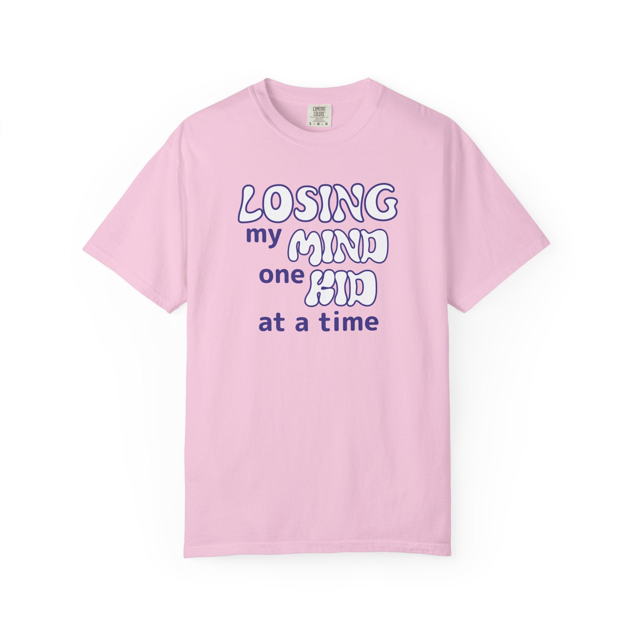 Mom Graphic T-Shirt - Losing My Mind One Kid At A Time | T-Shirt by atgodanddesigns