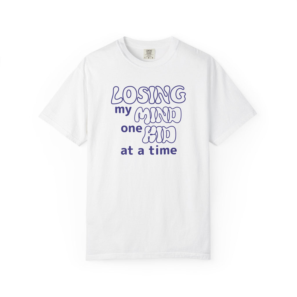 Mom Graphic T-Shirt - Losing My Mind One Kid At A Time | T-Shirt by atgodanddesigns