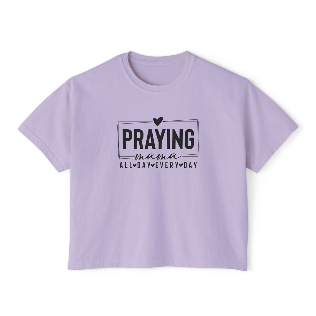 Mom Graphic T-Shirt - Praying Mama All Day Every Day | T-Shirt by atgodanddesigns