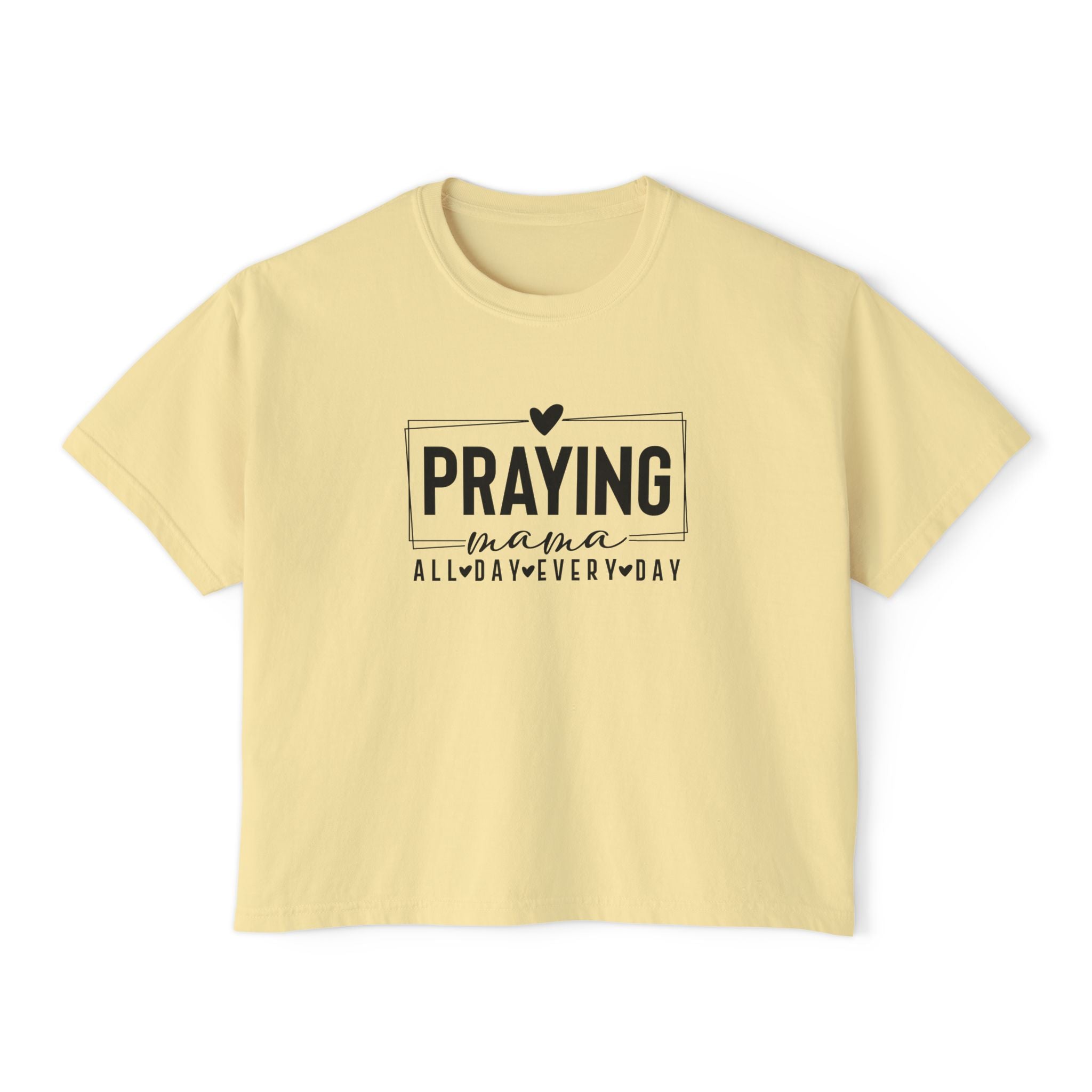 Mom Graphic T-Shirt - Praying Mama All Day Every Day | T-Shirt by atgodanddesigns
