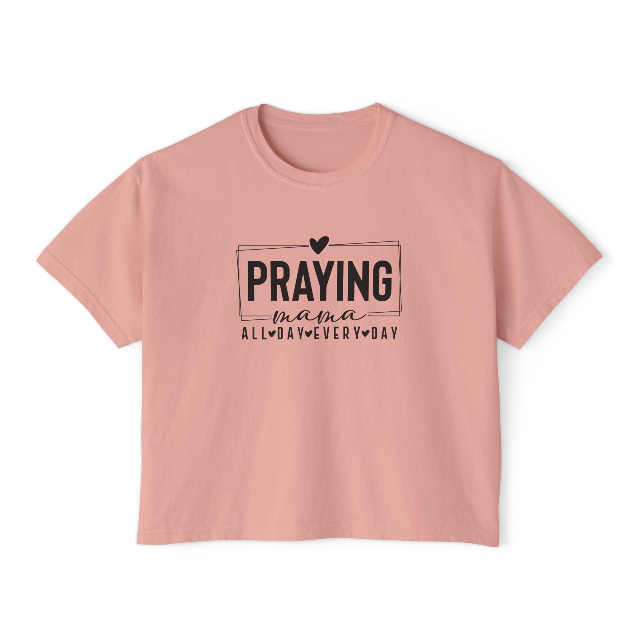 Mom Graphic T-Shirt - Praying Mama All Day Every Day | T-Shirt by atgodanddesigns