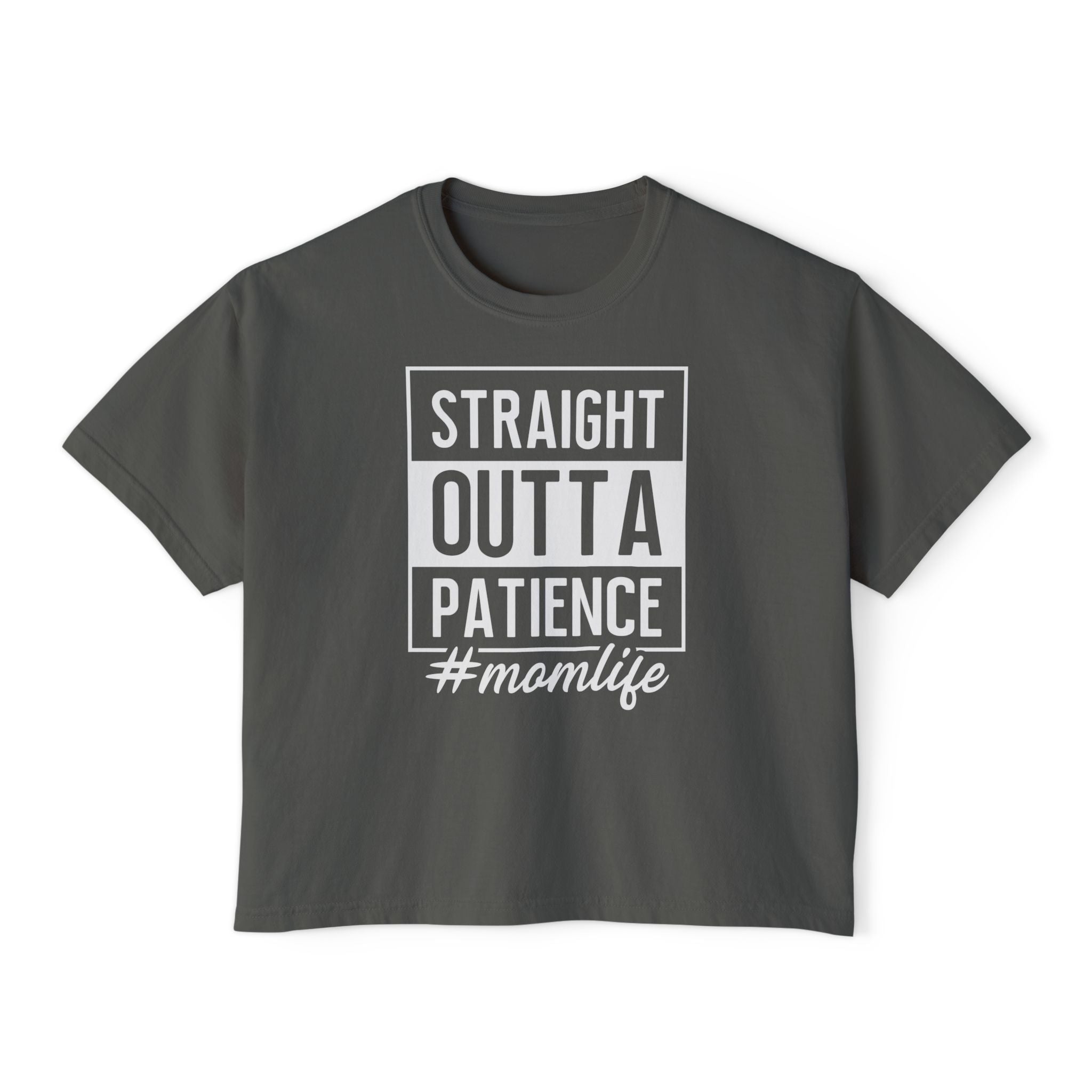 Mom Graphic T-Shirt - Straight Outta Patience Momlife | T-Shirt by atgodanddesigns