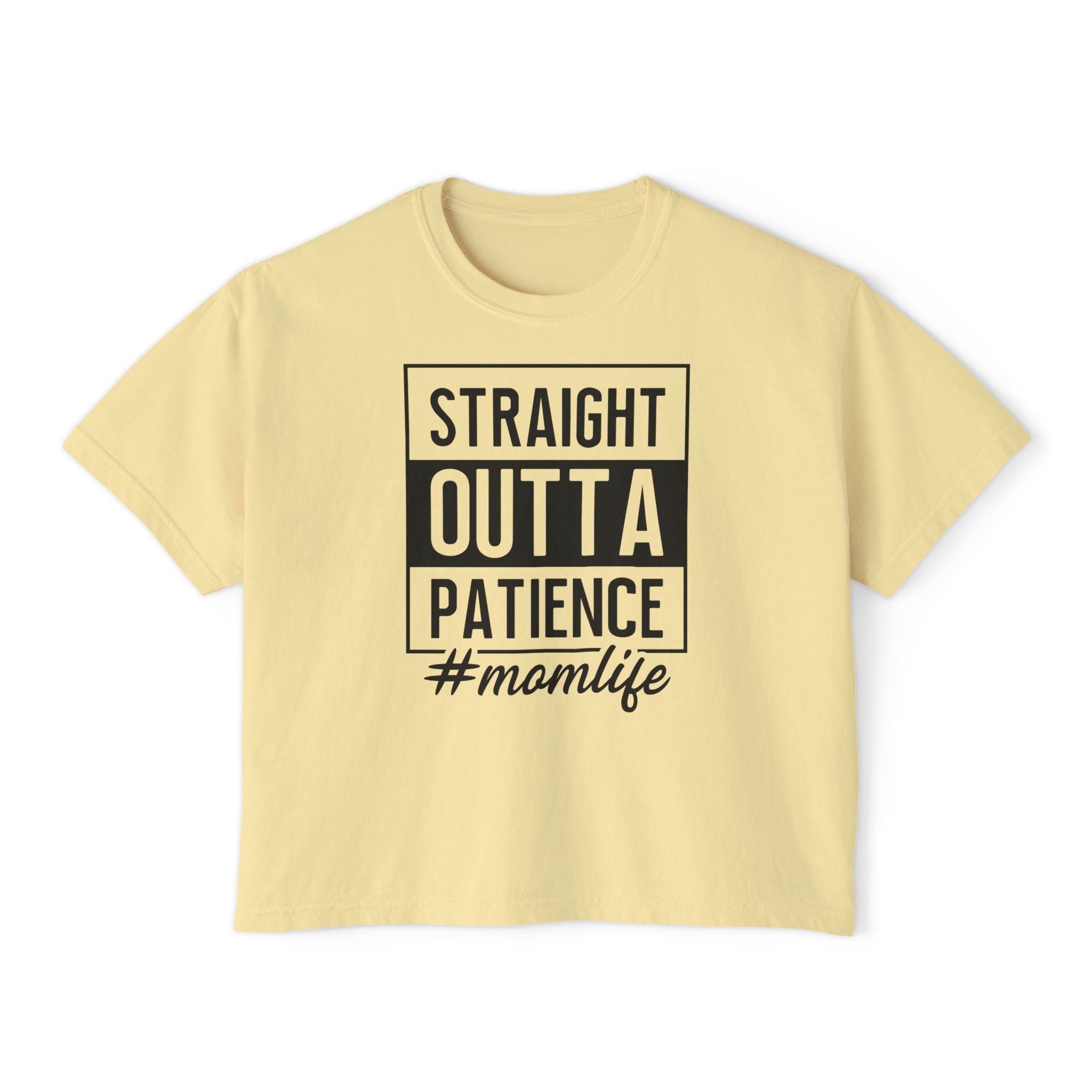 Mom Graphic T-Shirt - Straight Outta Patience Momlife | T-Shirt by atgodanddesigns