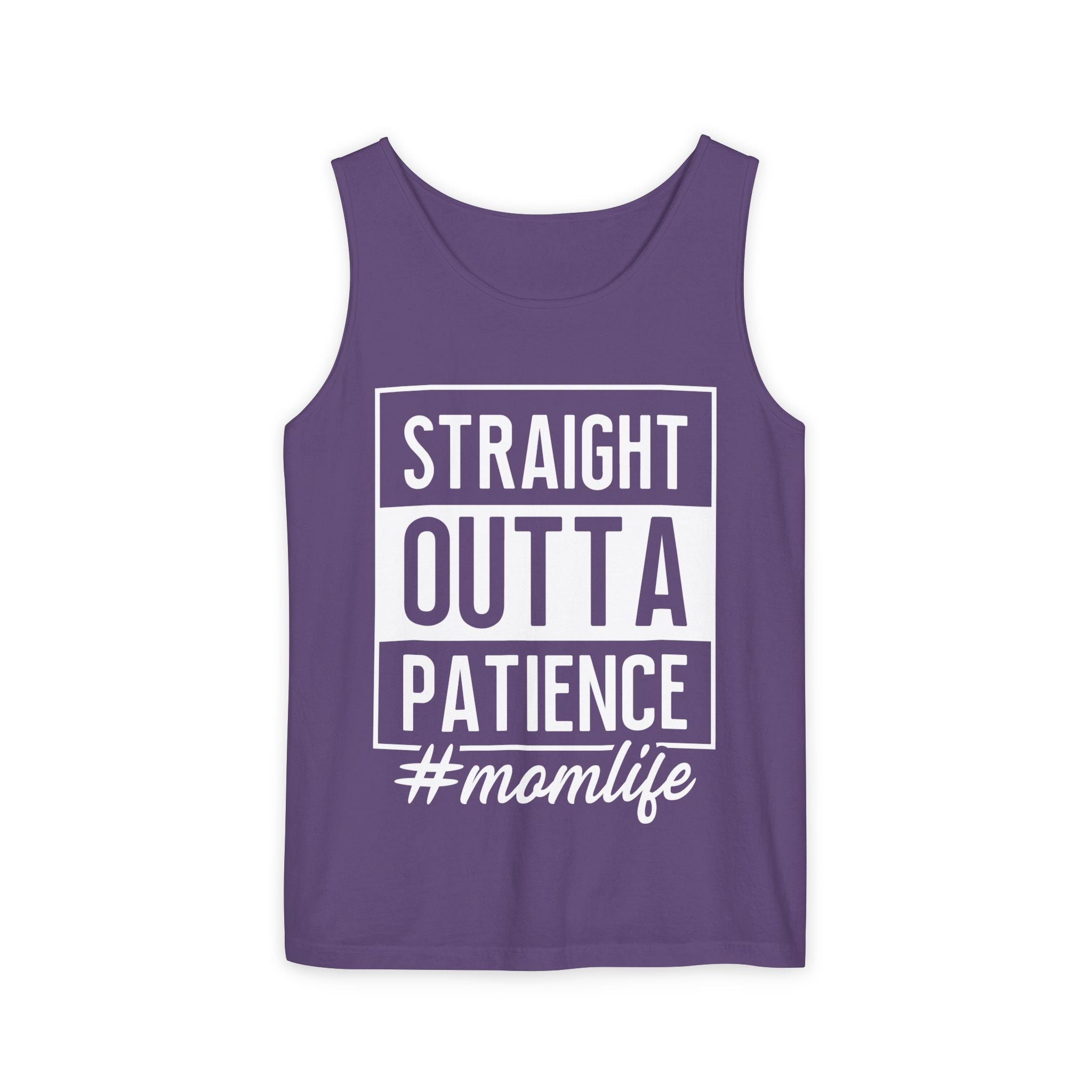 Mom Graphic Tank - Straight Otta Patience Momlife | Tank Top by atgodanddesigns