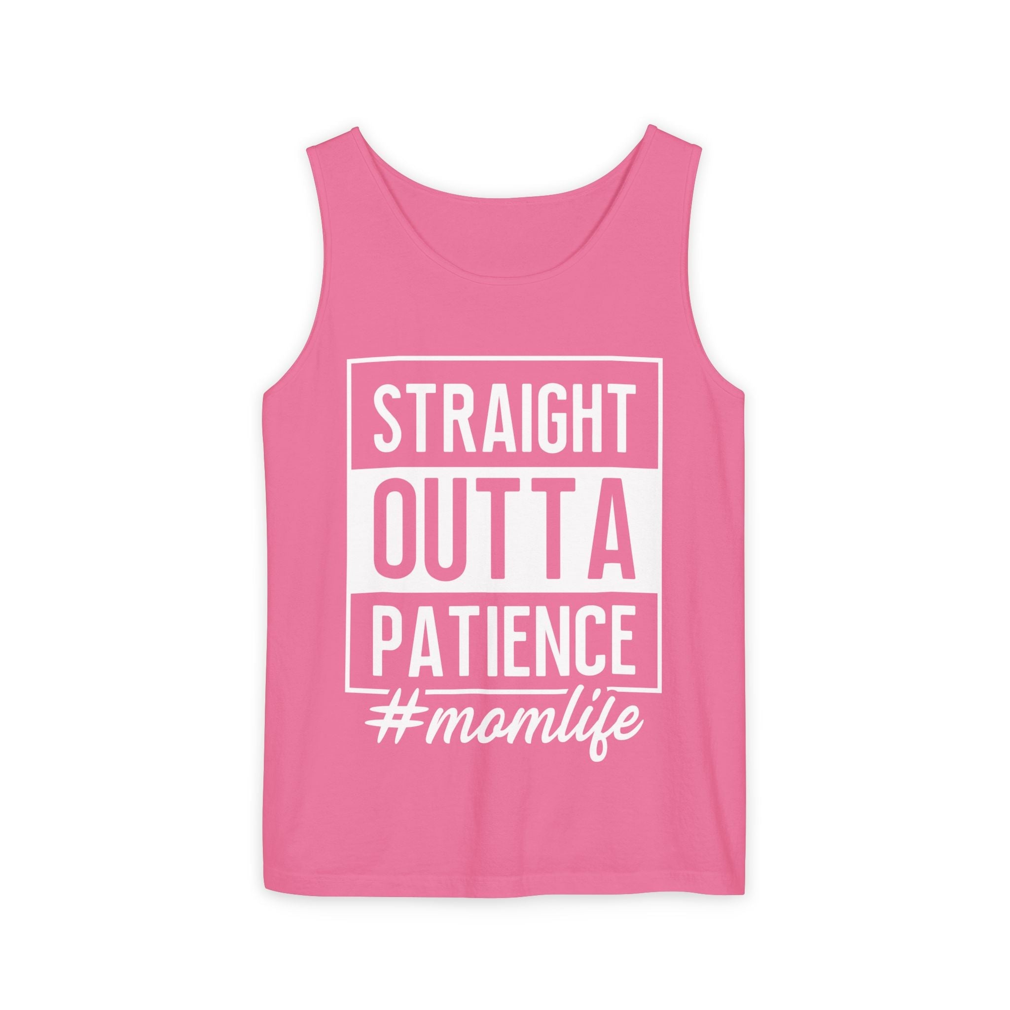 Mom Graphic Tank - Straight Otta Patience Momlife | Tank Top by atgodanddesigns