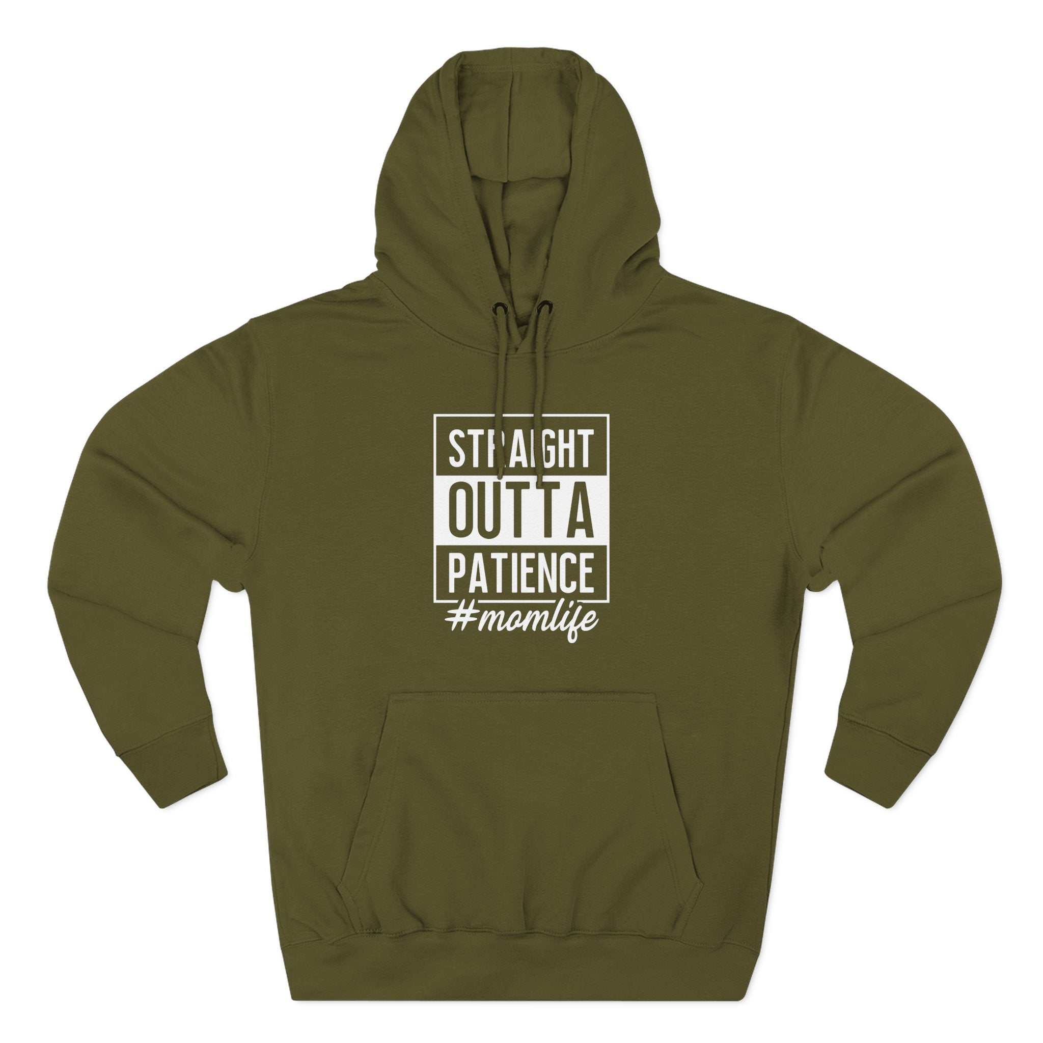 Mom Graphics Hoodie - Straight Outta Patience Momlife | Hoodie by atgodanddesigns