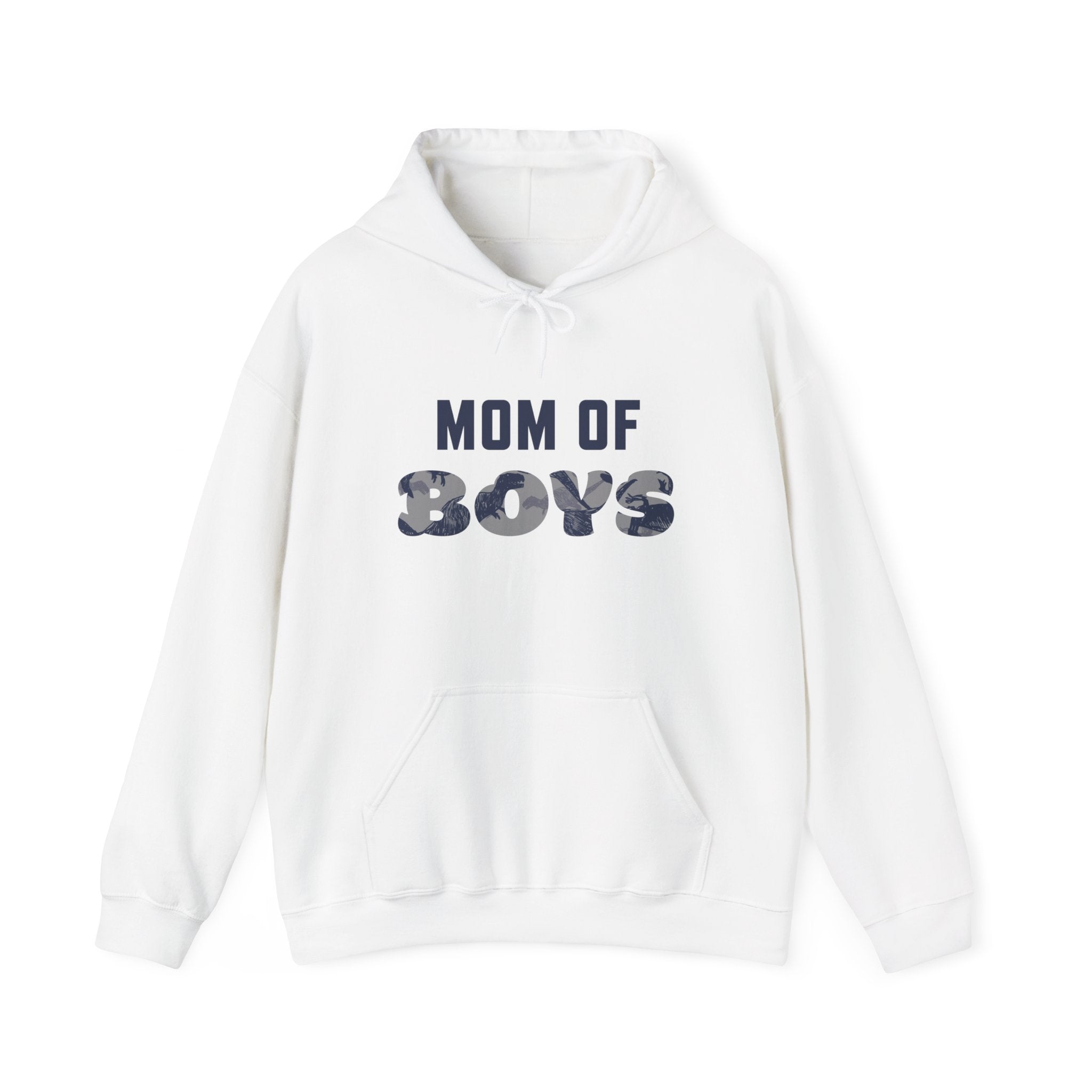 Mom Hooded Sweatshirt - Mom Of Boys | Hoodie by atgodanddesigns