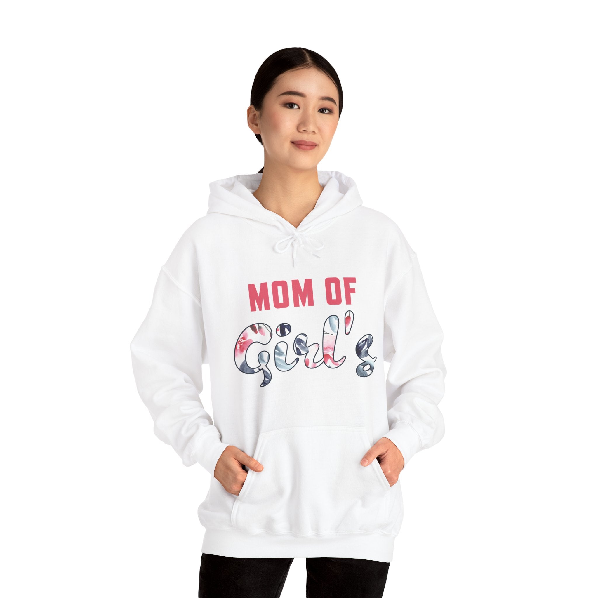 Mom Hooded Sweatshirt - Mom Of Girls | Hoodie by atgodanddesigns