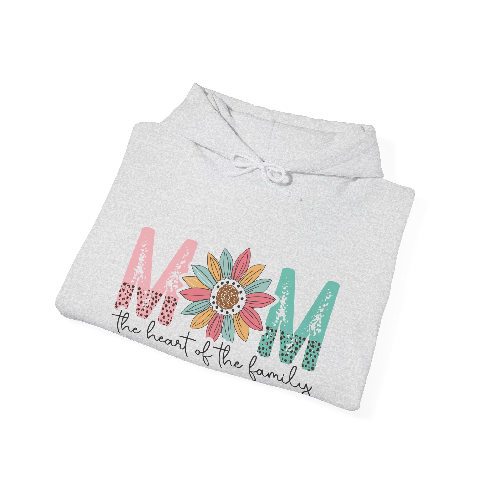 Mom Hooded Sweatshirt - Mom The Heart Of The Family | Hoodie by atgodanddesigns