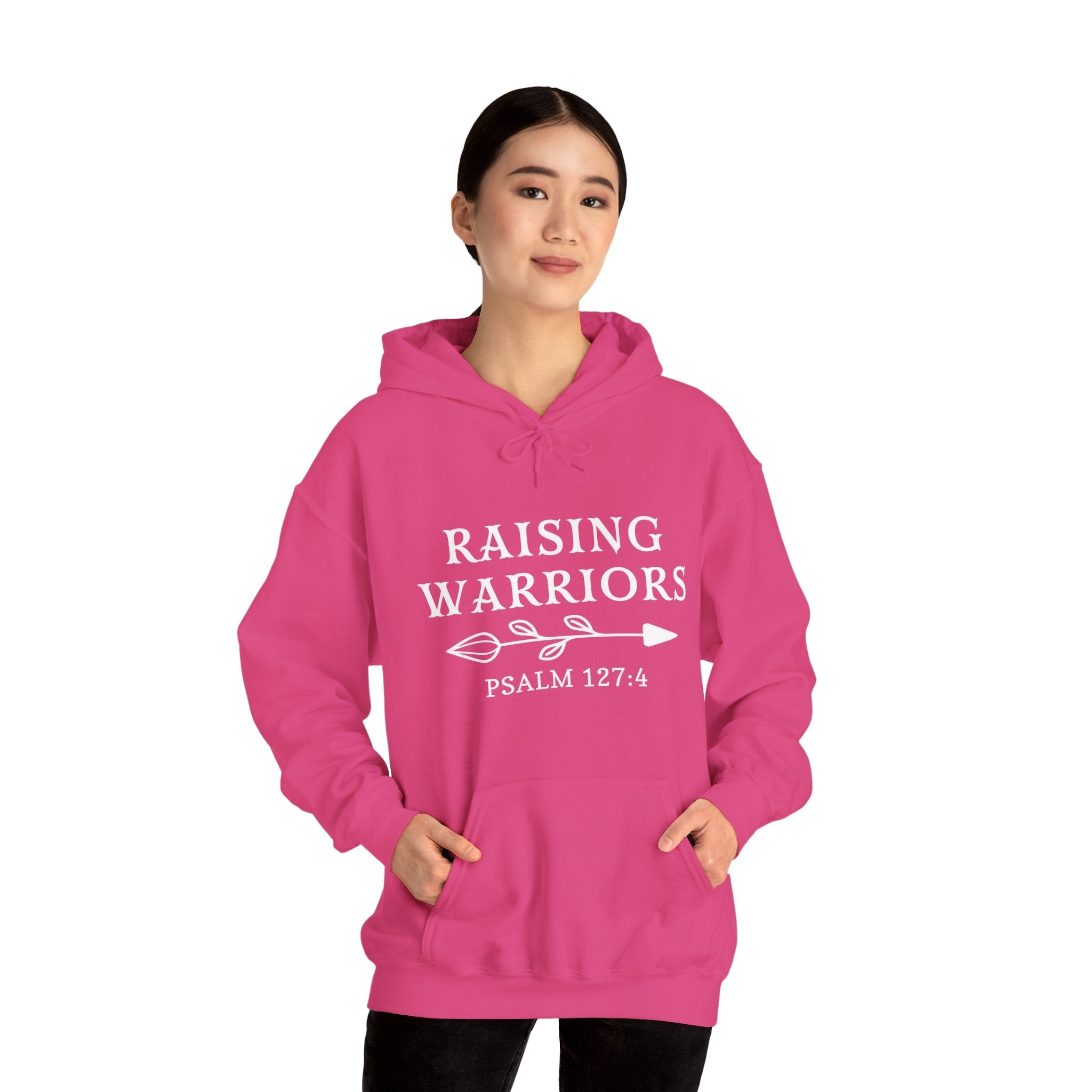 Mom Hooded Sweatshirt - Raising Warriors | Hoodie by atgodanddesigns