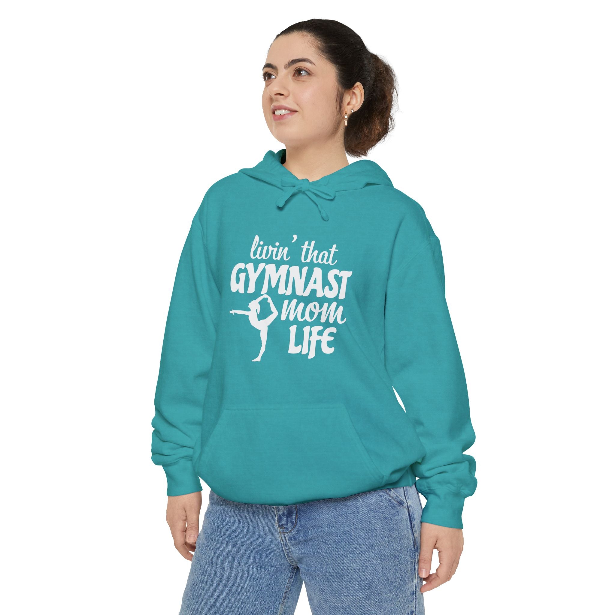 Mom Hoodie - Livin' That Gymnast Mom Life | Hoodie by atgodanddesigns
