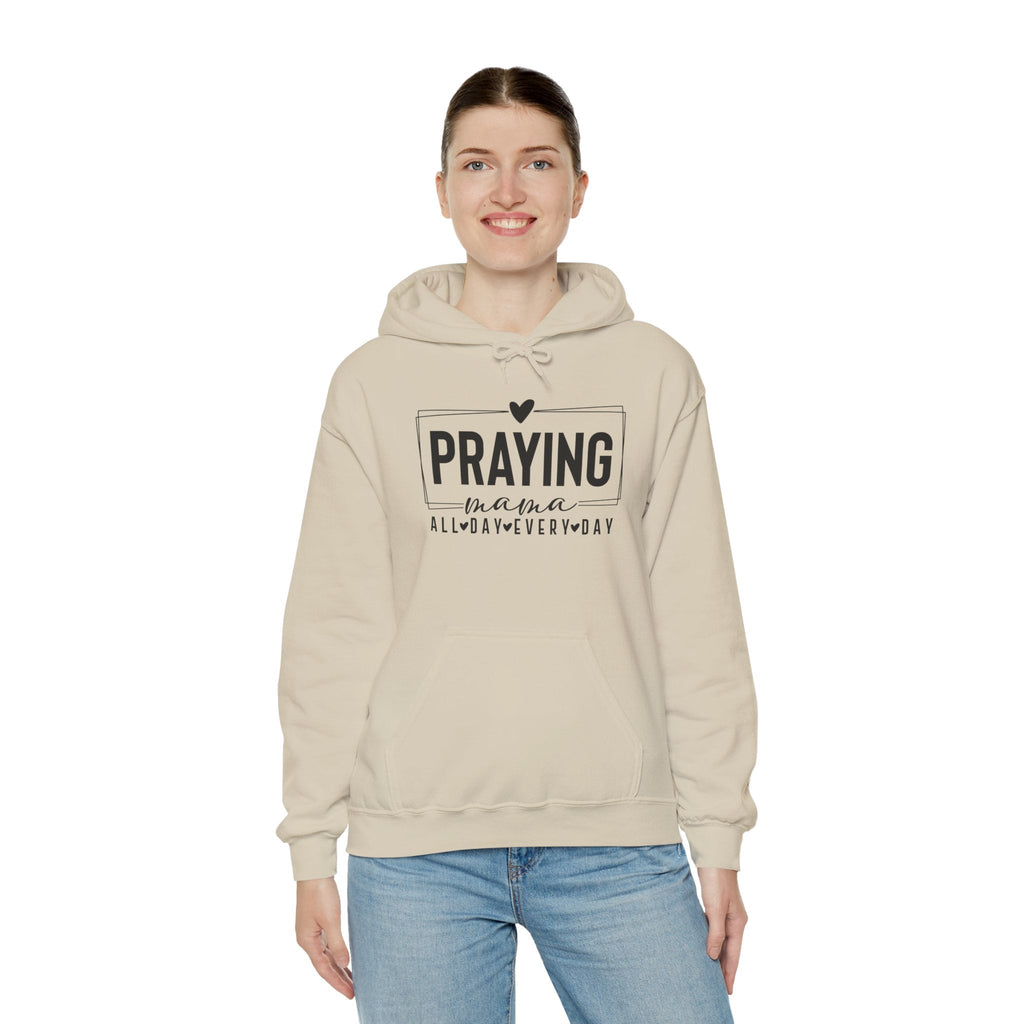Mom Hoodie - Praying Mama All Day Every Day | Hoodie by atgodanddesigns
