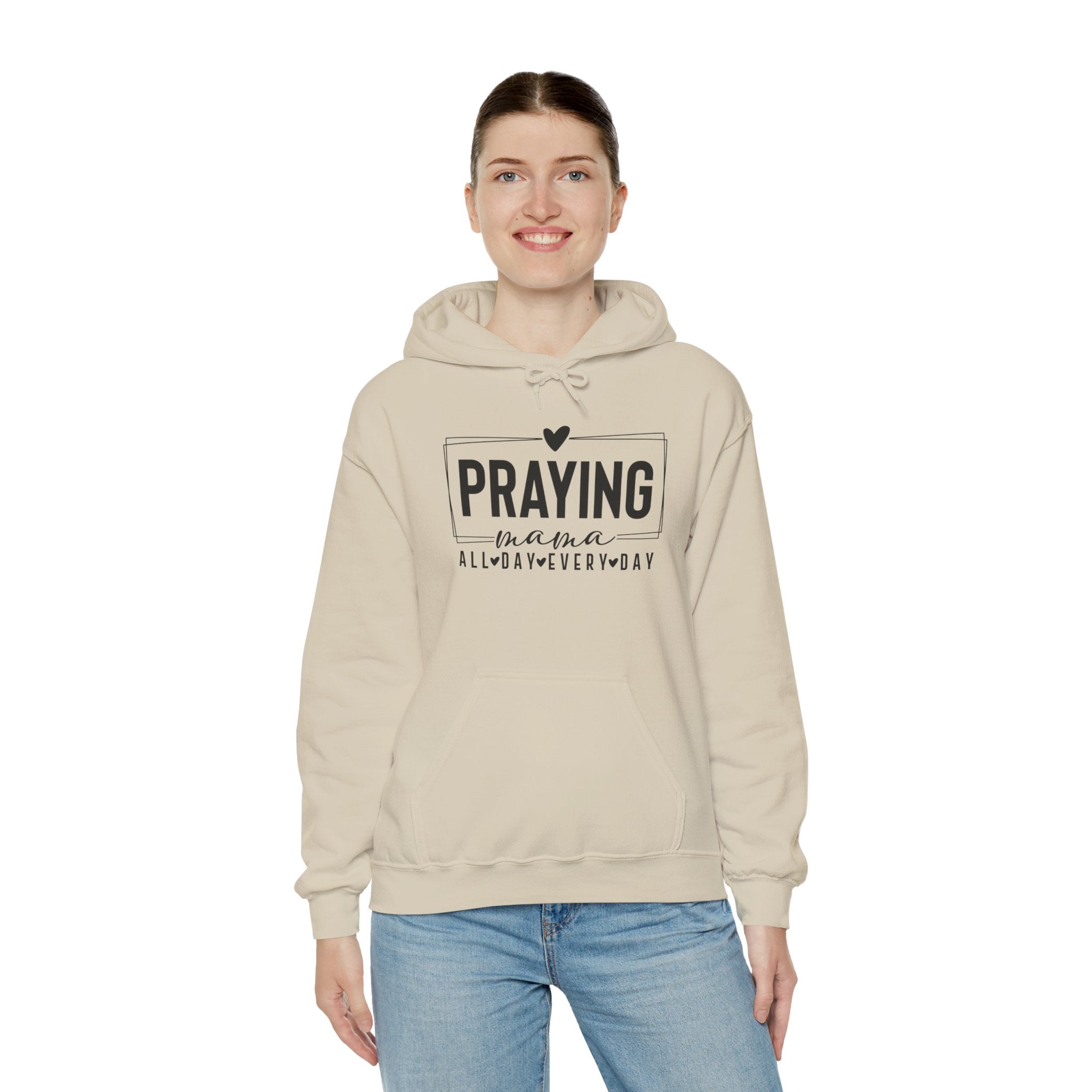 Mom Hoodie - Praying Mama All Day Every Day | Hoodie by atgodanddesigns
