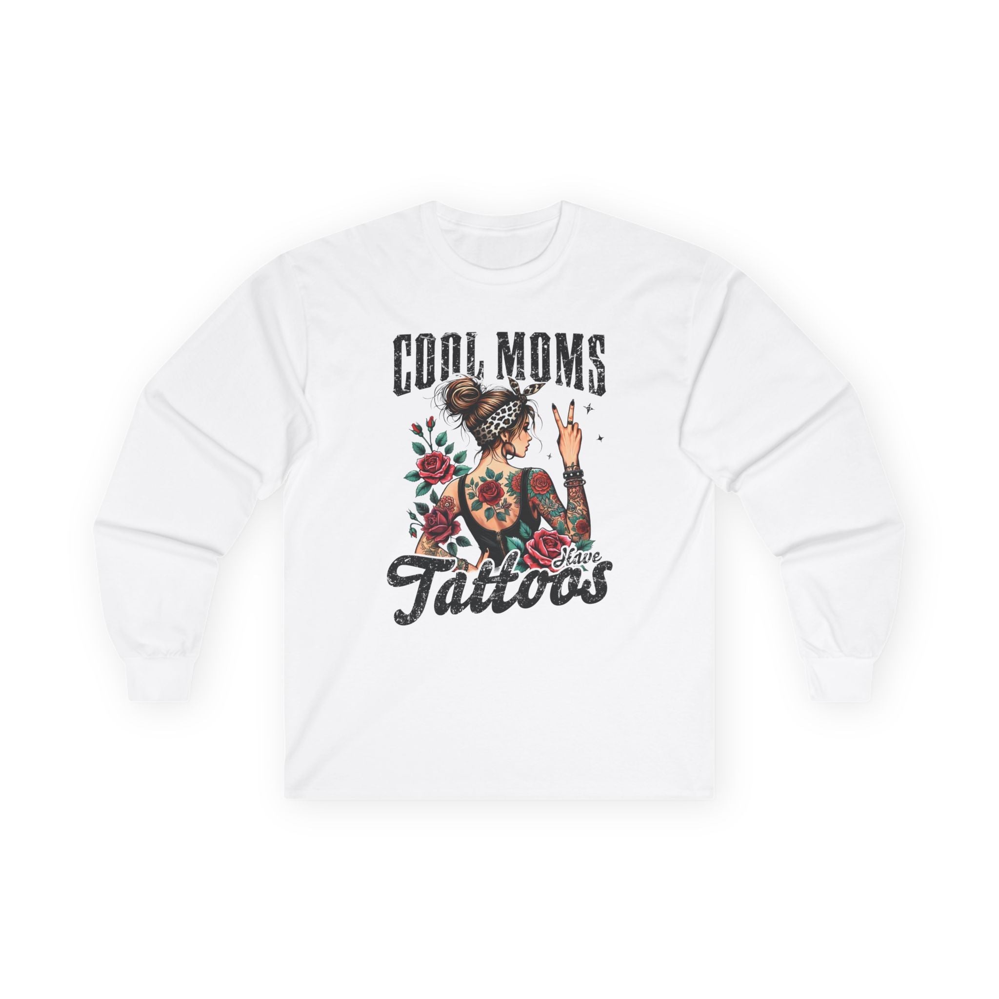 Mom Long Sleeve - Cool Moms Have Tattoos | Long - sleeve by atgodanddesigns