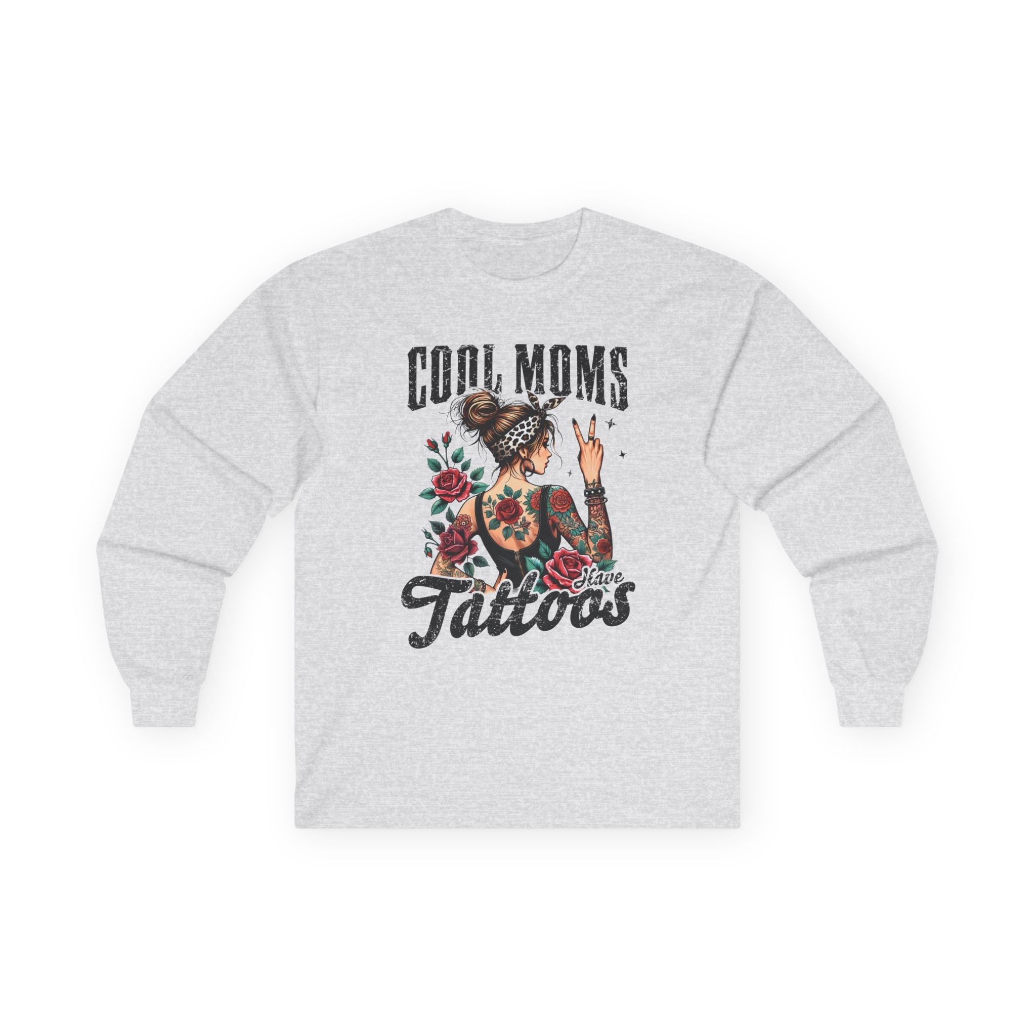 Mom Long Sleeve - Cool Moms Have Tattoos | Long - sleeve by atgodanddesigns