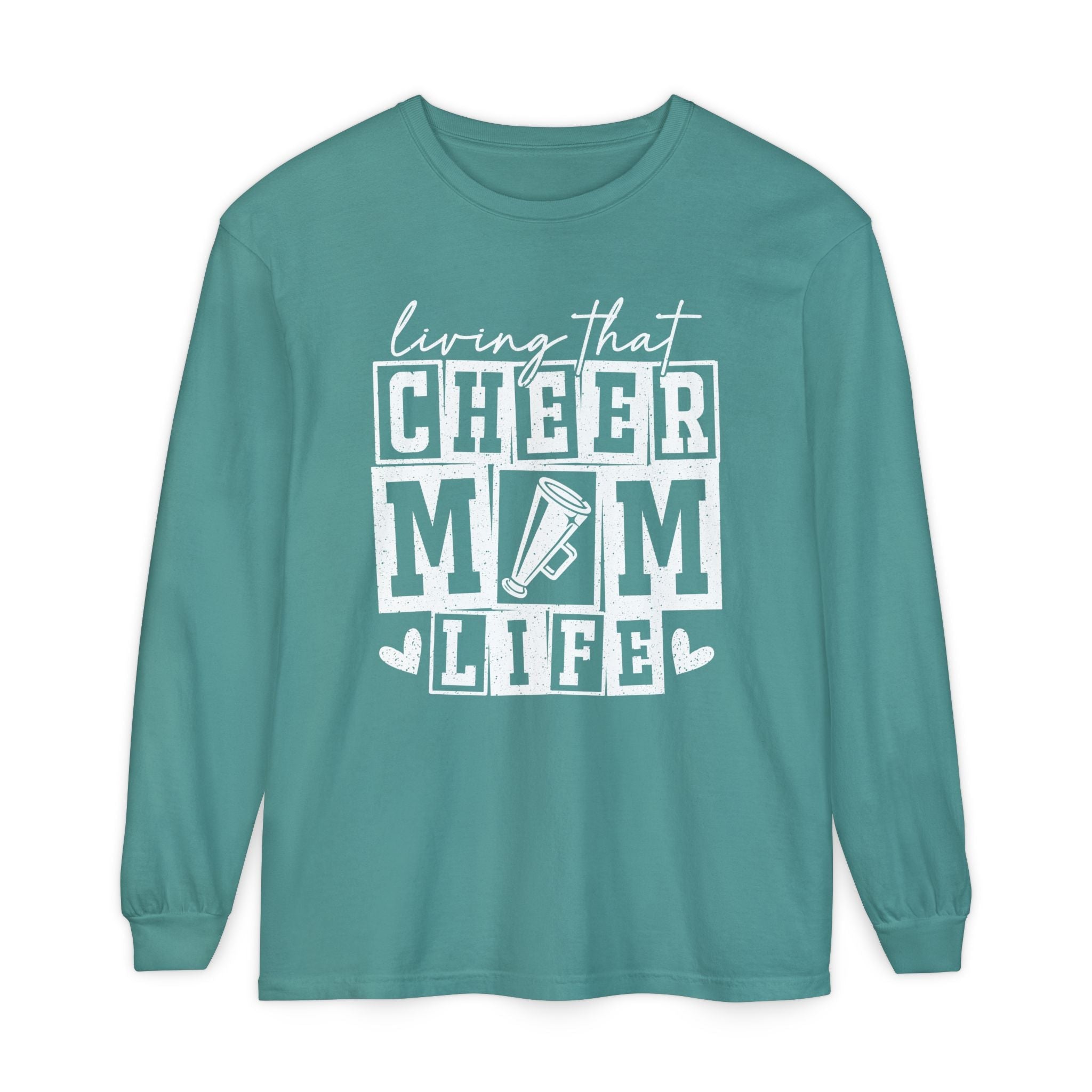 Mom Long Sleeve - Living That Cheer Mom Life | Long - sleeve by atgodanddesigns