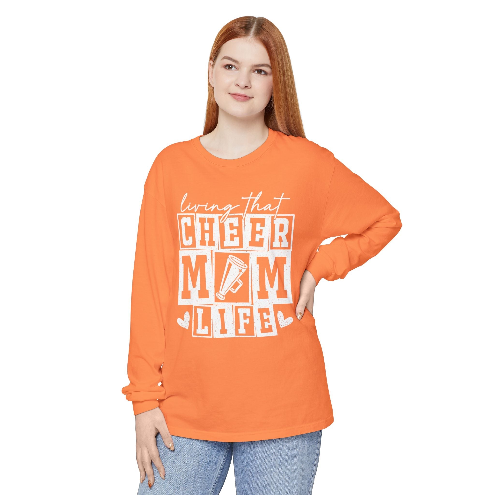 Mom Long Sleeve - Living That Cheer Mom Life | Long - sleeve by atgodanddesigns
