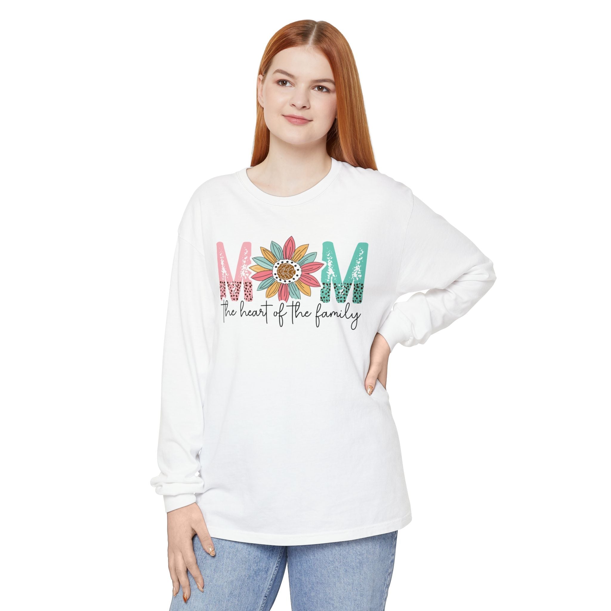 Mom Long Sleeve - Mom The Heart Of The Family | Long - sleeve by atgodanddesigns
