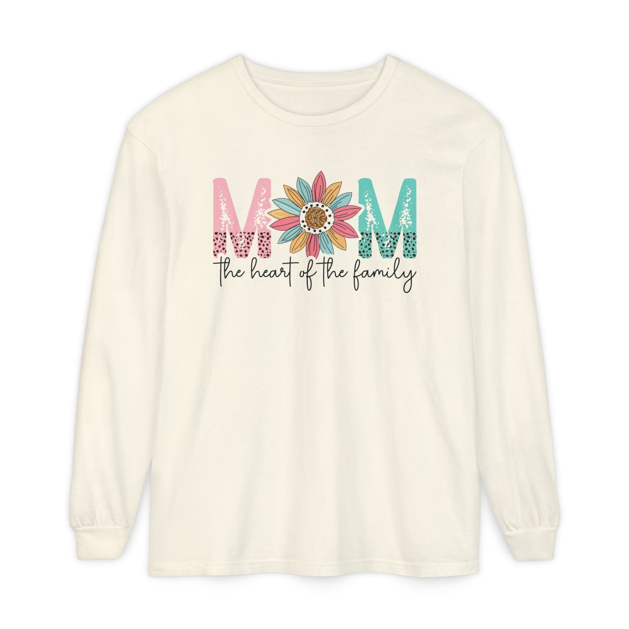 Mom Long Sleeve - Mom The Heart Of The Family | Long - sleeve by atgodanddesigns