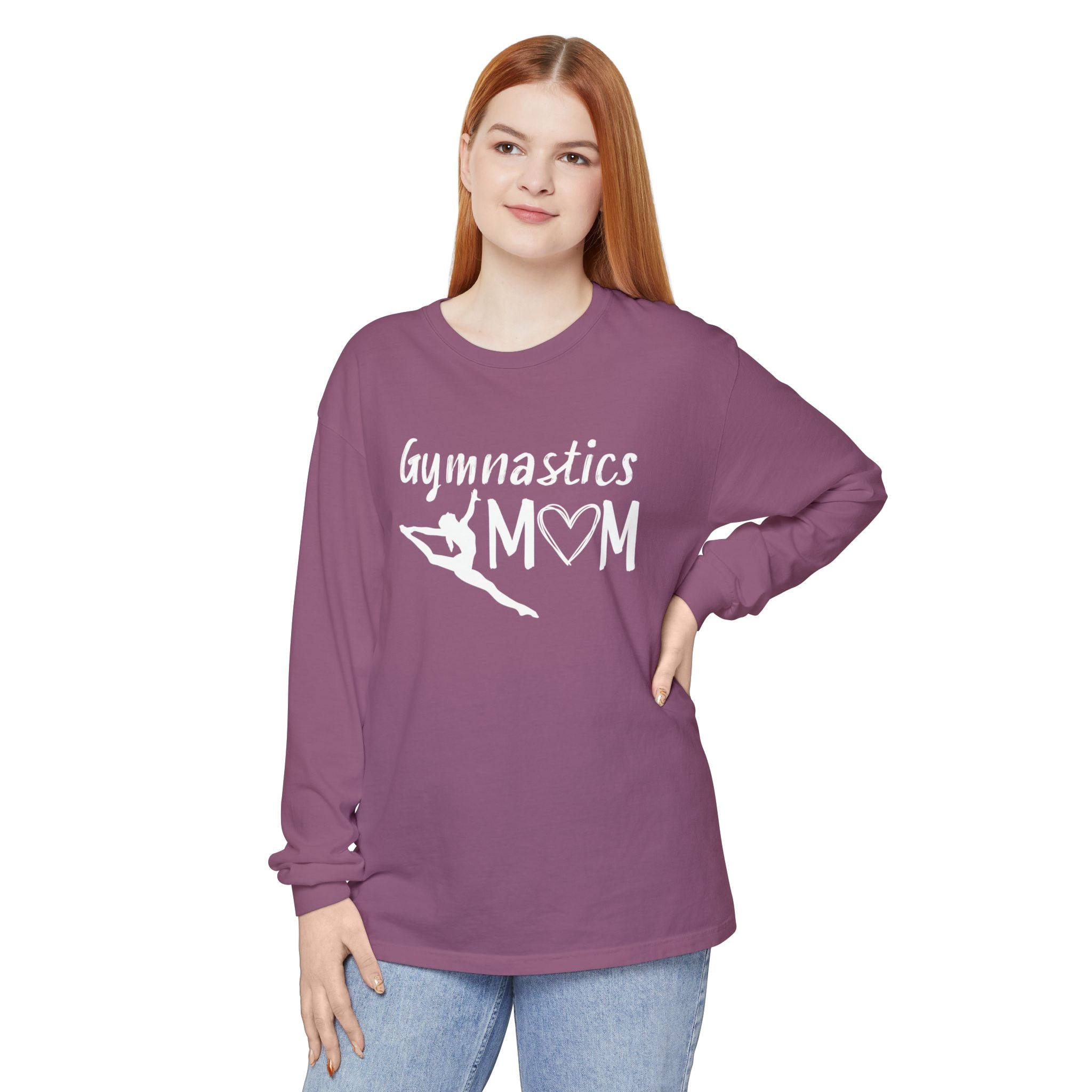 Mom Long Sleeve T-Shirt - Gymnastics Mom | Long - sleeve by atgodanddesigns