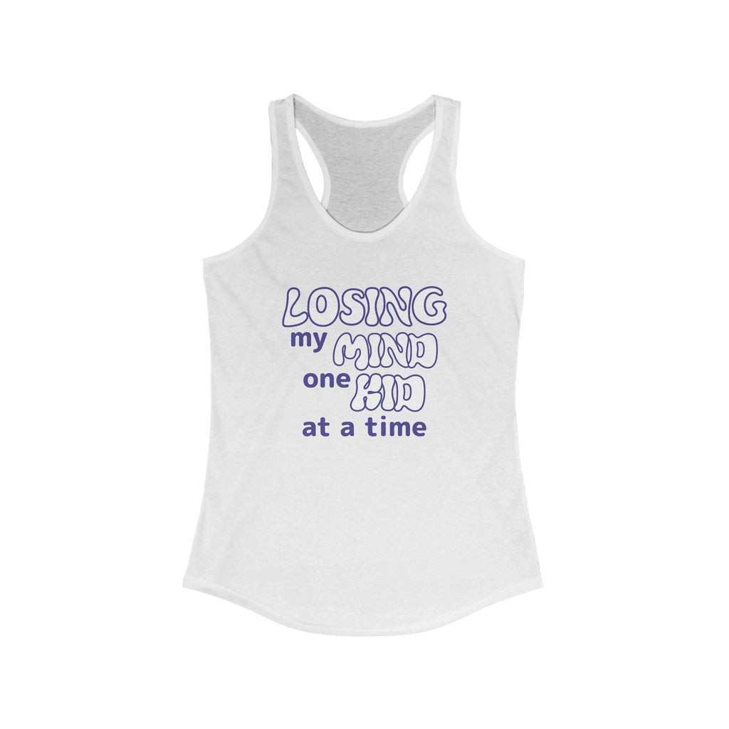 Mom Racerback Tank Top - Losing My Mind One Kid At A Time | Tank Top by atgodanddesigns