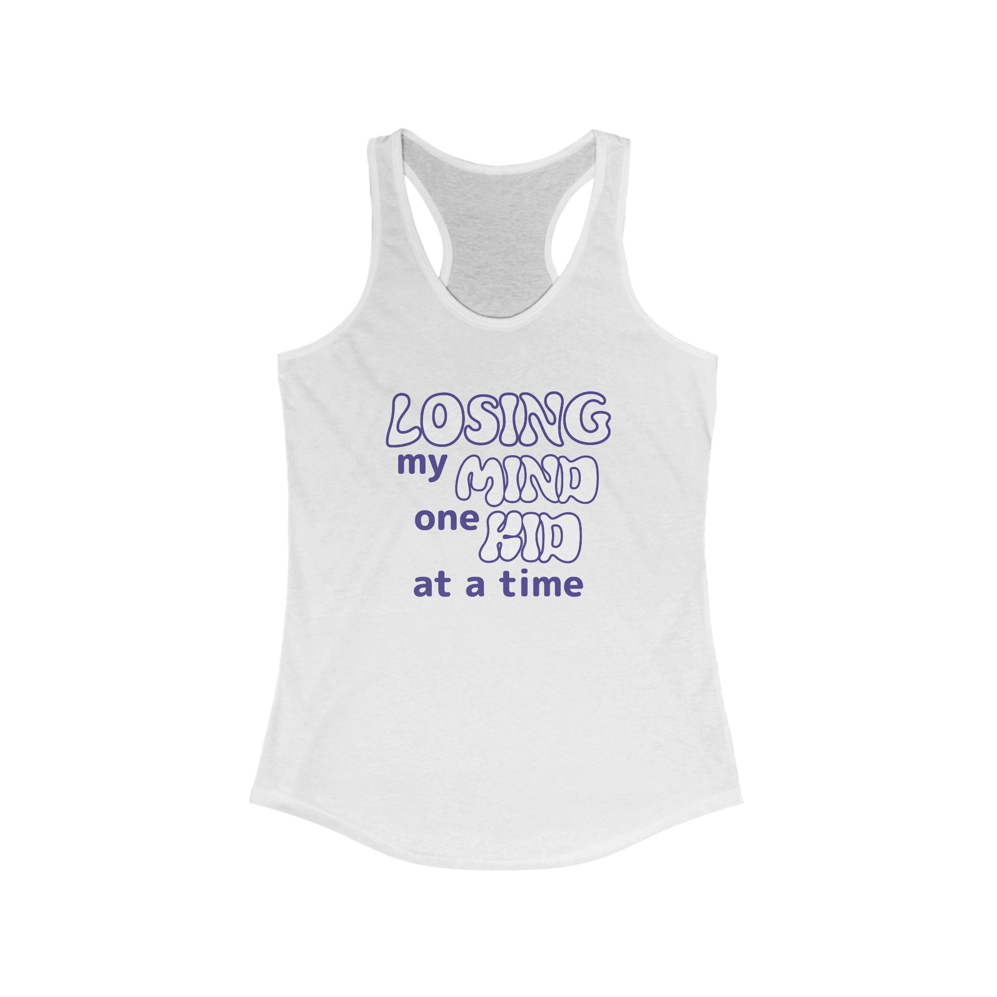 Mom Racerback Tank Top - Losing My Mind One Kid At A Time | Tank Top by atgodanddesigns