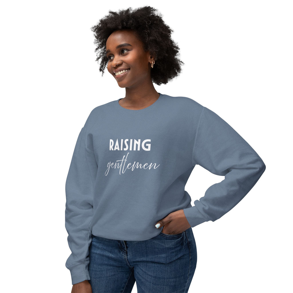 Mom Sweater - Raising Gentlemen | Sweatshirt by atgodanddesigns