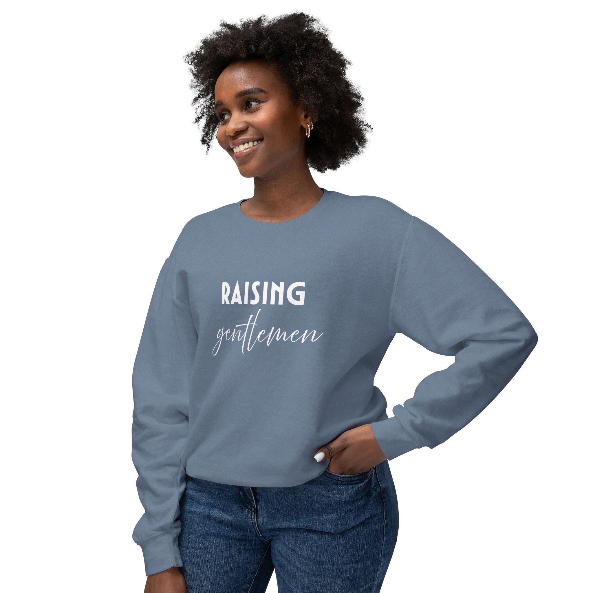 Mom Sweater - Raising Gentlemen | Sweatshirt by atgodanddesigns